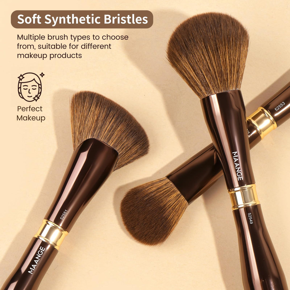 MAANGE Luxury 8-Piece Makeup Brush Set - Dual-Ended Makeup Brushes with 16-in-1 Functions & Mirror Case Professional Foundation, Eyeshadow, and Blush Brushes for Full Face Makeup Halalzen