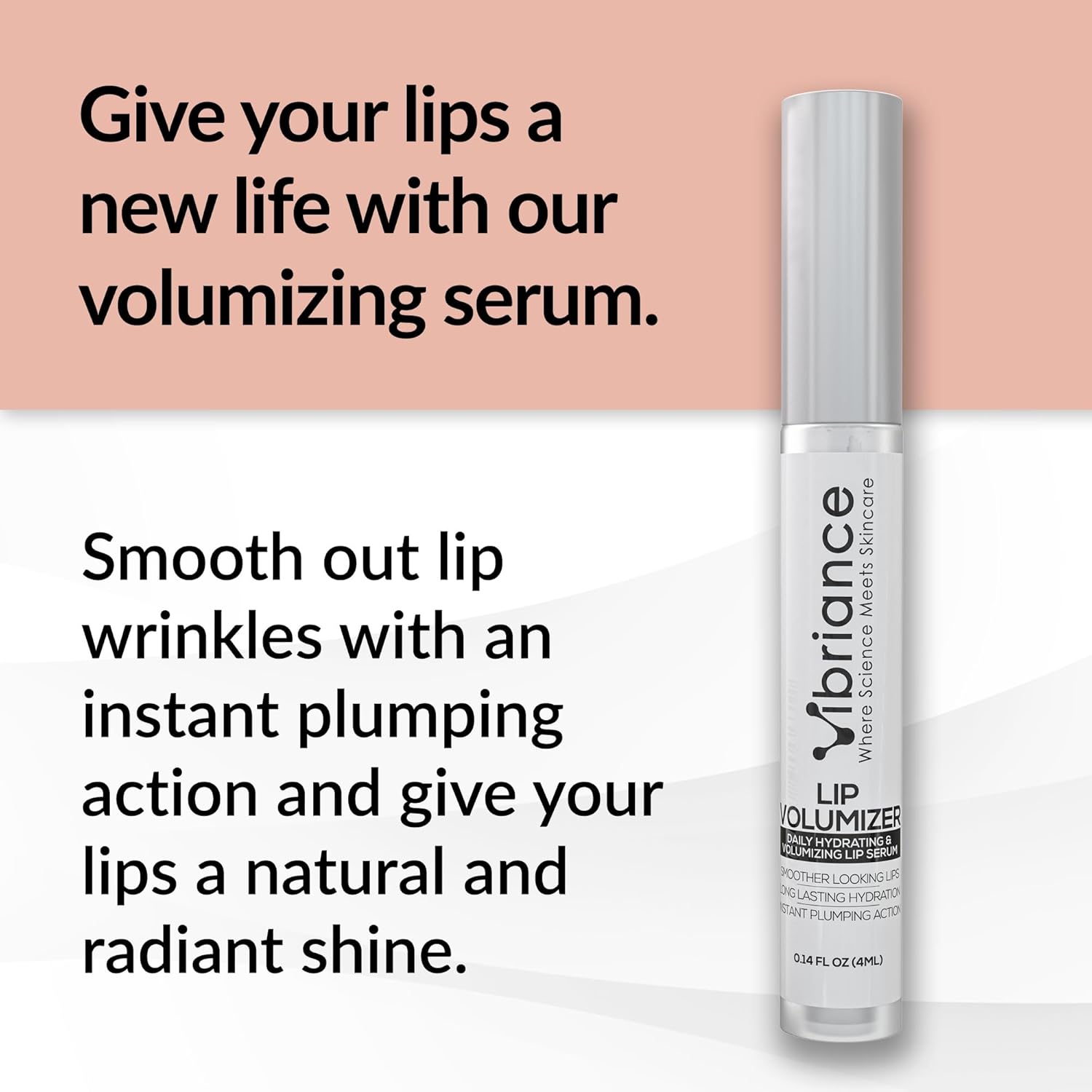 Vibriance Hydrating Lip Volumizer - Plumping Gloss with Hyaluronic Acid - Plumper Smooths Lines and Wrinkles, 0.14 fl oz Halalzen