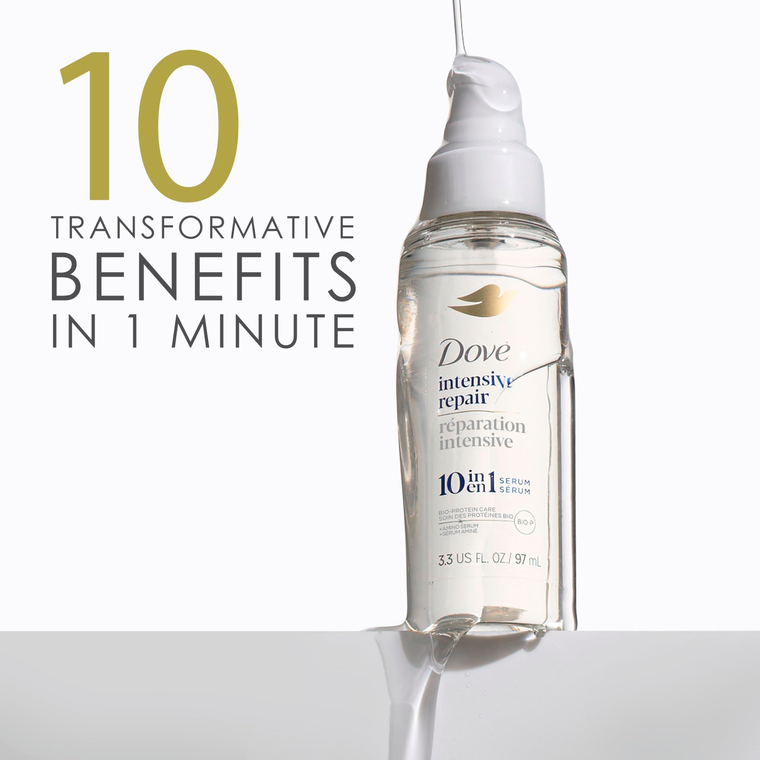 Dove Intensive Repair Amino Serum for Damaged Hair with Bio-Protein Care Technology 3.3 oz Halalzen