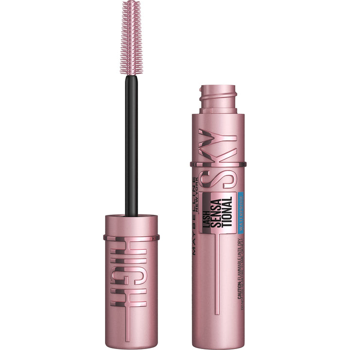 Maybelline Lash Sensational Sky High Washable Mascara Makeup, Volumizing, Lengthening, Defining, Curling, Multiplying, Buildable Formula, Very Black, 1 Count