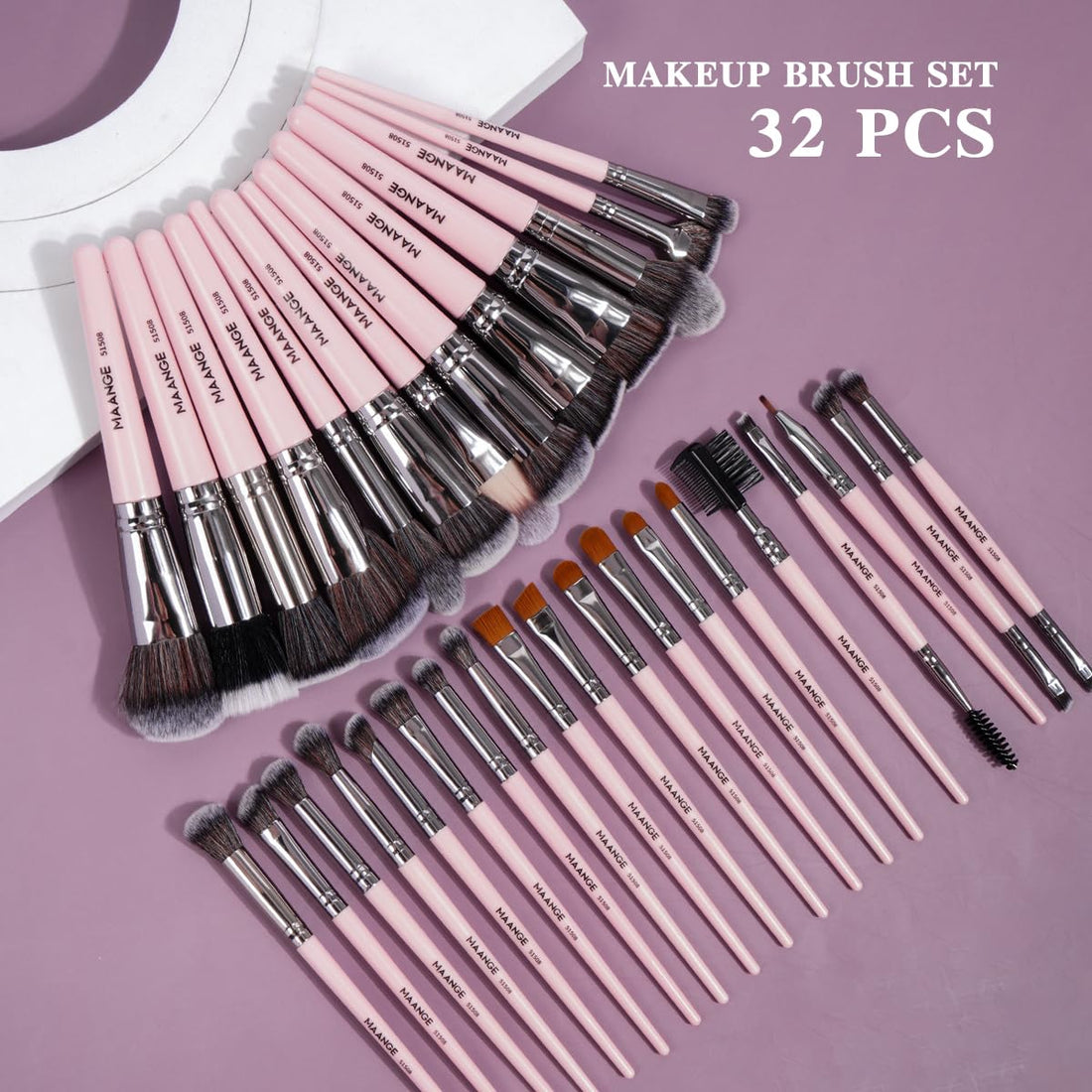 MAANGE Makeup Brushes 54 Pcs Makeup Tool Set, Multi-functional Makeup Kit Premium Synthetic Brush Make up Brushes Set for Women (Black, 54 Pcs) Halalzen