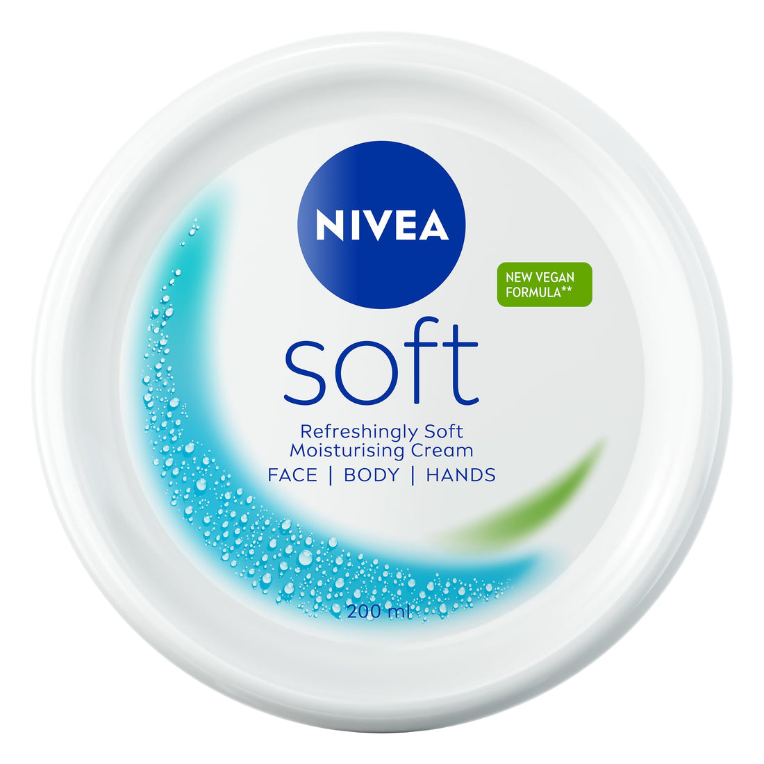 NIVEA Soft Moisturising Cream (75ml), 48H Moisturising Cream for Face, Body and Hands with Vitamin E and Jojoba Oil, Hand Lotion Moisturises Deeply, Vegan Formula Day Moisturiser