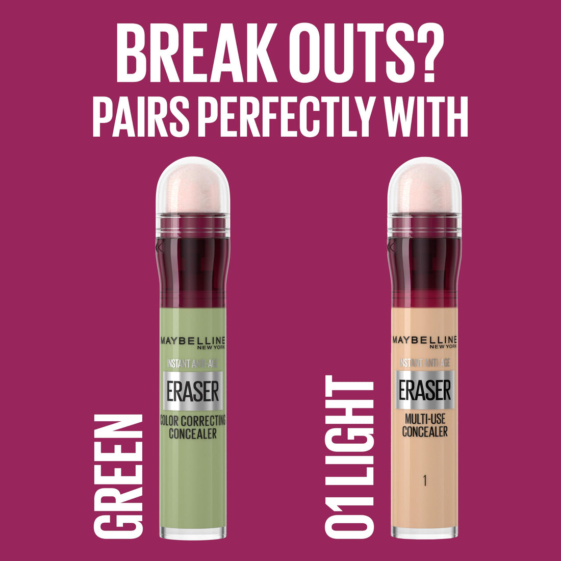 Maybelline Instant Anti-Age Eraser Eye Concealer for Face, Dark Circles, Blemish & Fine Lines Concealer, Full Coverage, Dermatologist Tested, Suitable for Sensitive Skin, Shade: 00 Ivory Halalzen