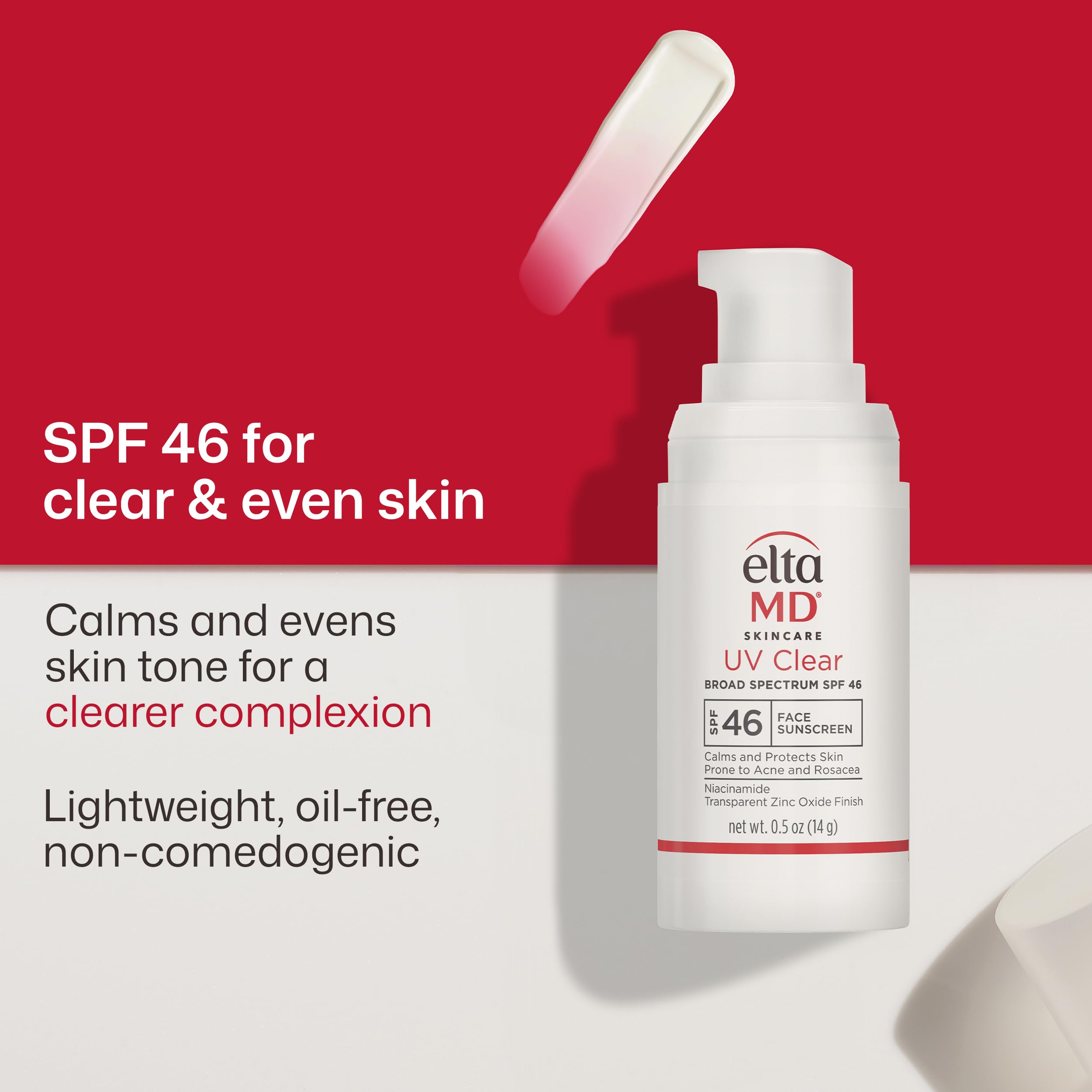 EltaMD UV Clear Face Sunscreen, Oil Free Sunscreen for Sensitive Skin with Zinc Oxide, Dermatologist Recommended Halalzen