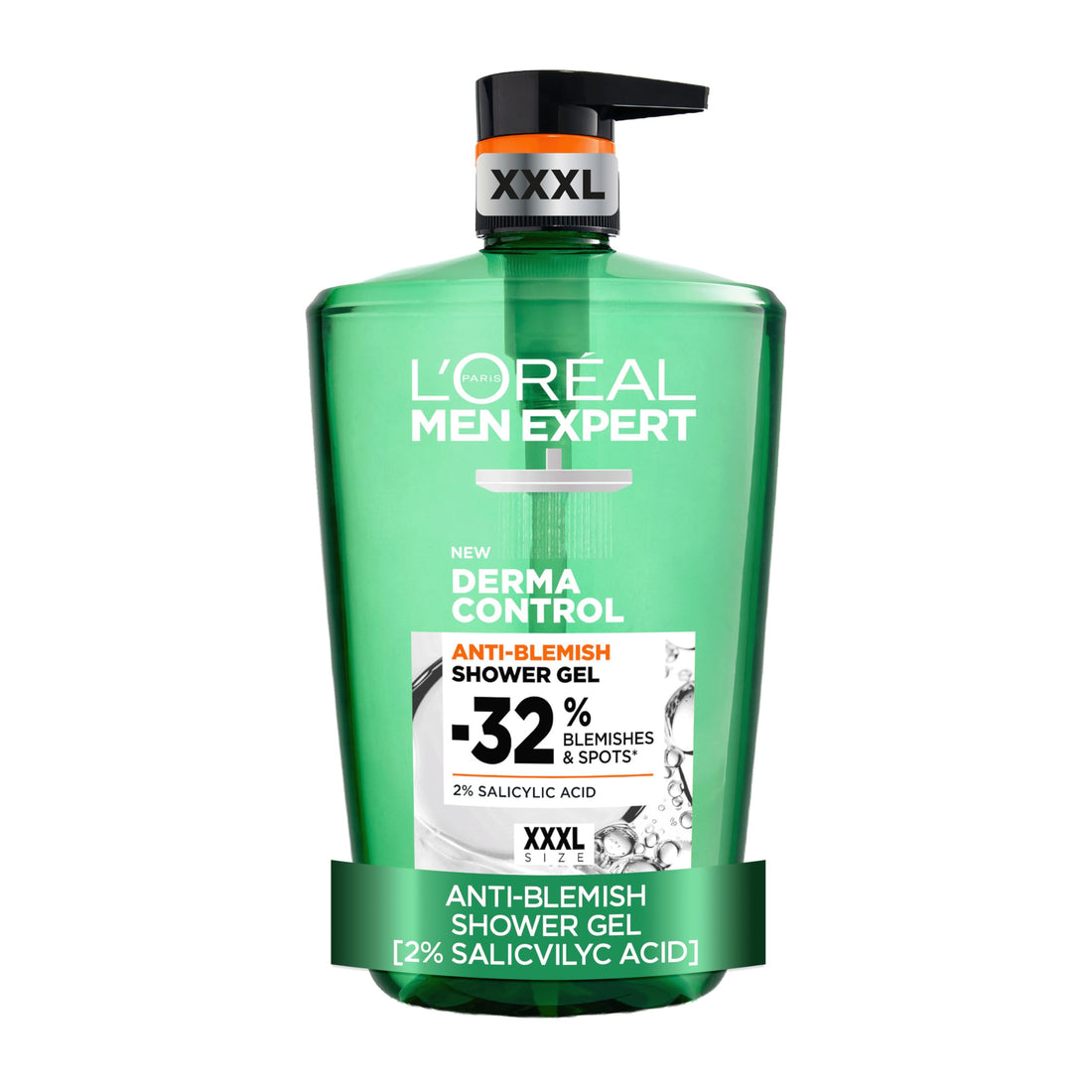 L'Oréal Men Expert, Pure Carbon, 5-in-1 XXXL Shower Gel, A Total Action Body, Face, Hair Wash, Shave and Moisturiser Powered By Carbon, Total 5-in-1 Action, Large 1L Pump