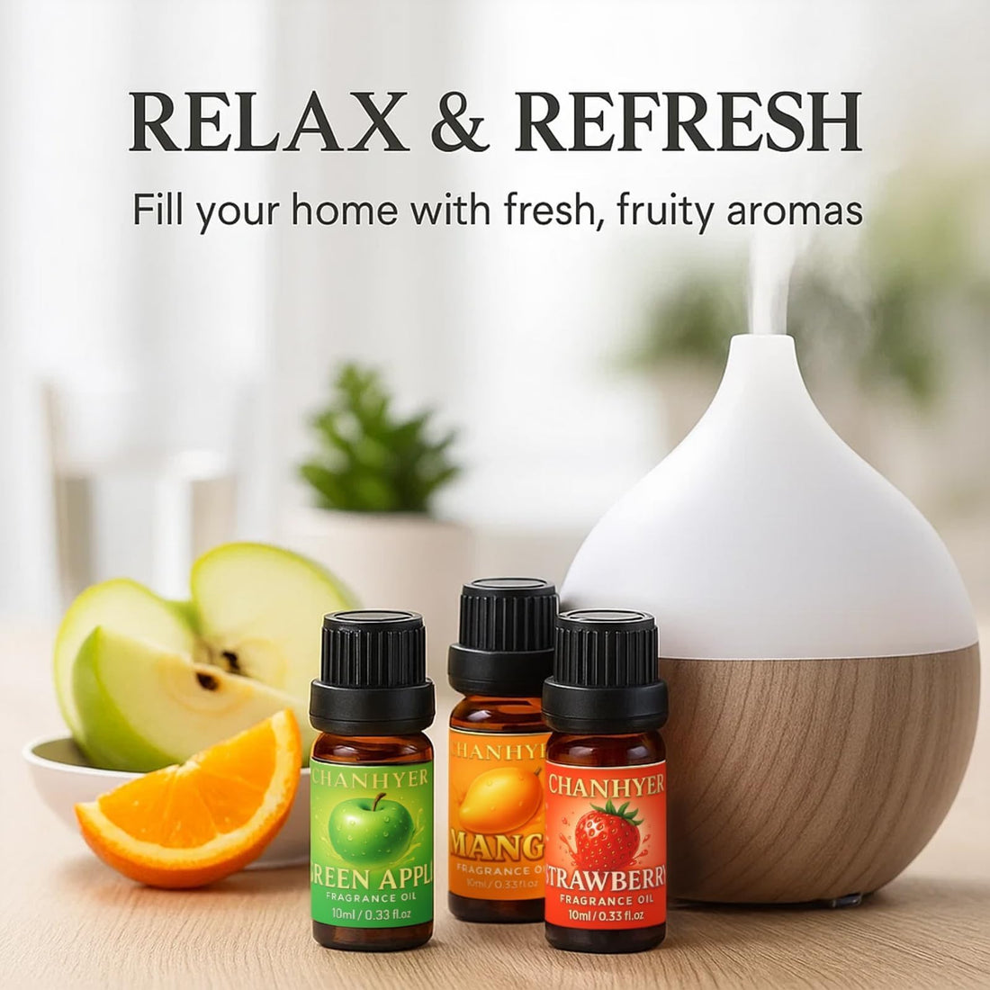 Hotel Collection Essential Oils for Diffusers for Home - 6 x 10 ml Luxury Scented Oil Set with Luxury Night,Jasmine Peppermint,White Tea,Citrus Happiness,My Way,Hotel Lobby,Gift for Women and Men