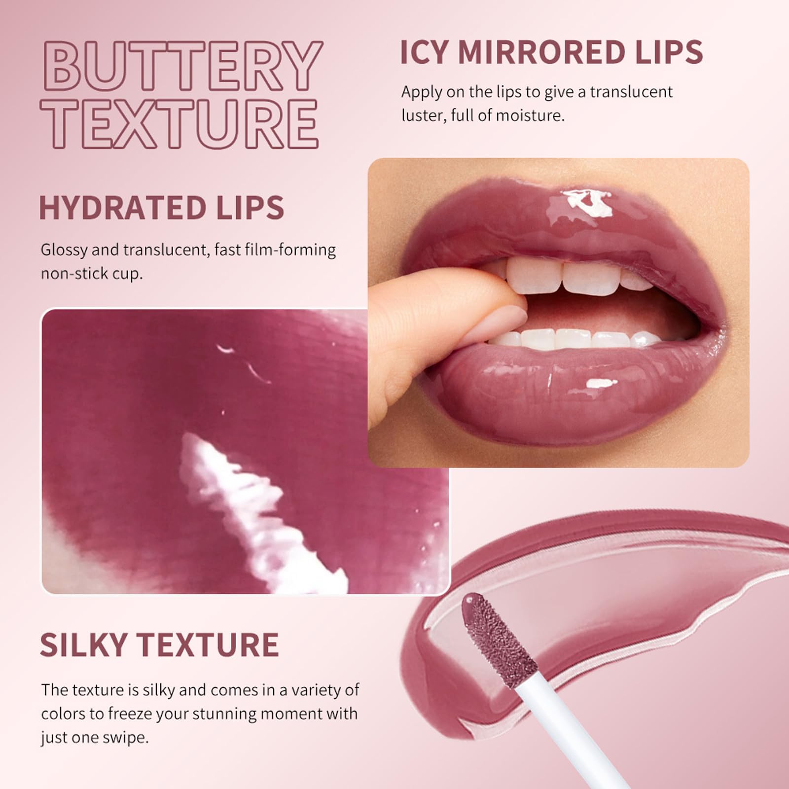 Lip Gloss and Lip Liner Set, Tinted Lip Gloss with Lip Pencil, Waterproof Long Lasting Glossy Lip Combo, Nude Lip Makeup Kit for Women (#V02+104) Halalzen