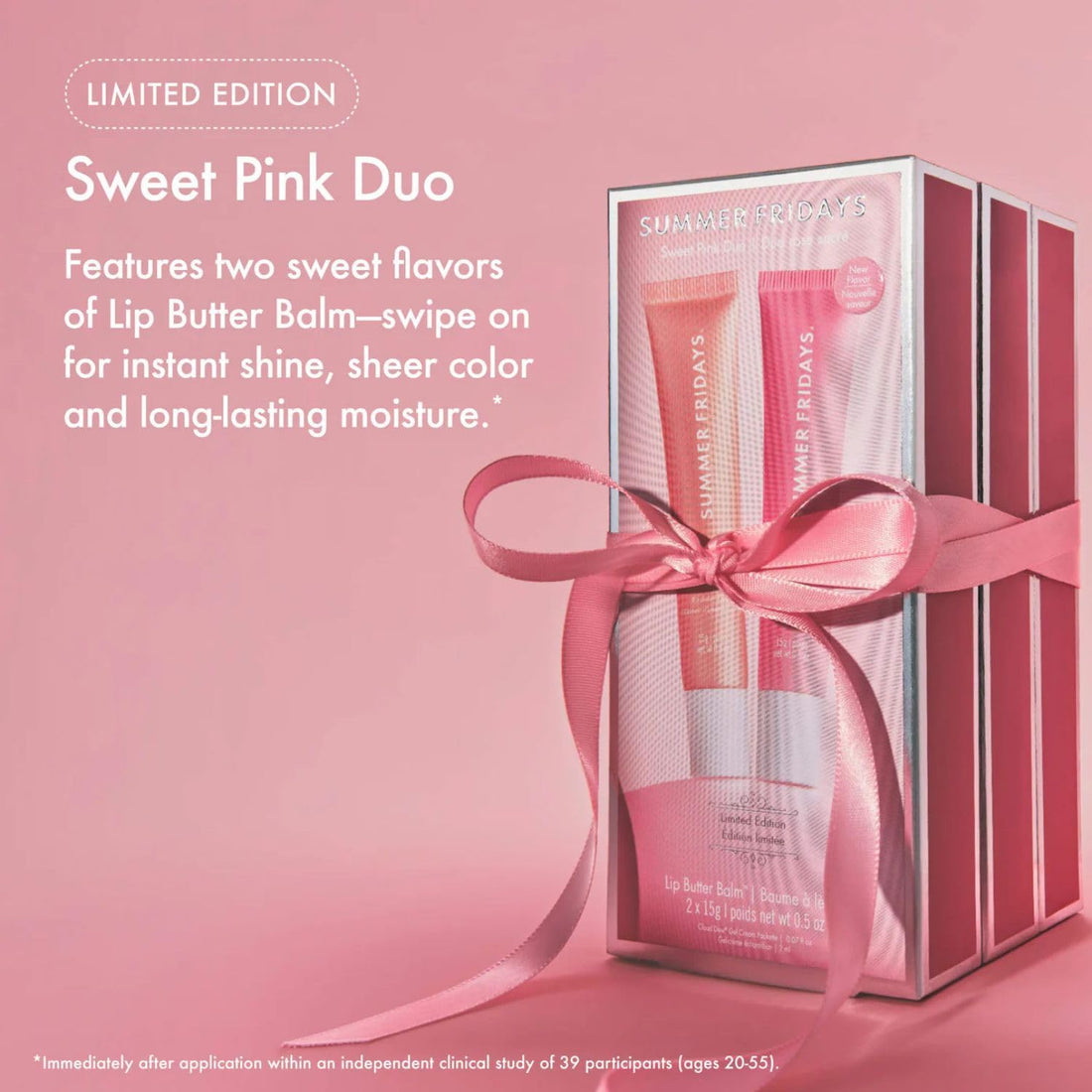 Summer Fridays Tinted Lip Butter Balm - Conditioning Vegan Lip Balm for Instant Moisture, Shine & Hydration - Sheer-Tinted, Soothing Skincare - Pink Sugar (.5 Oz)