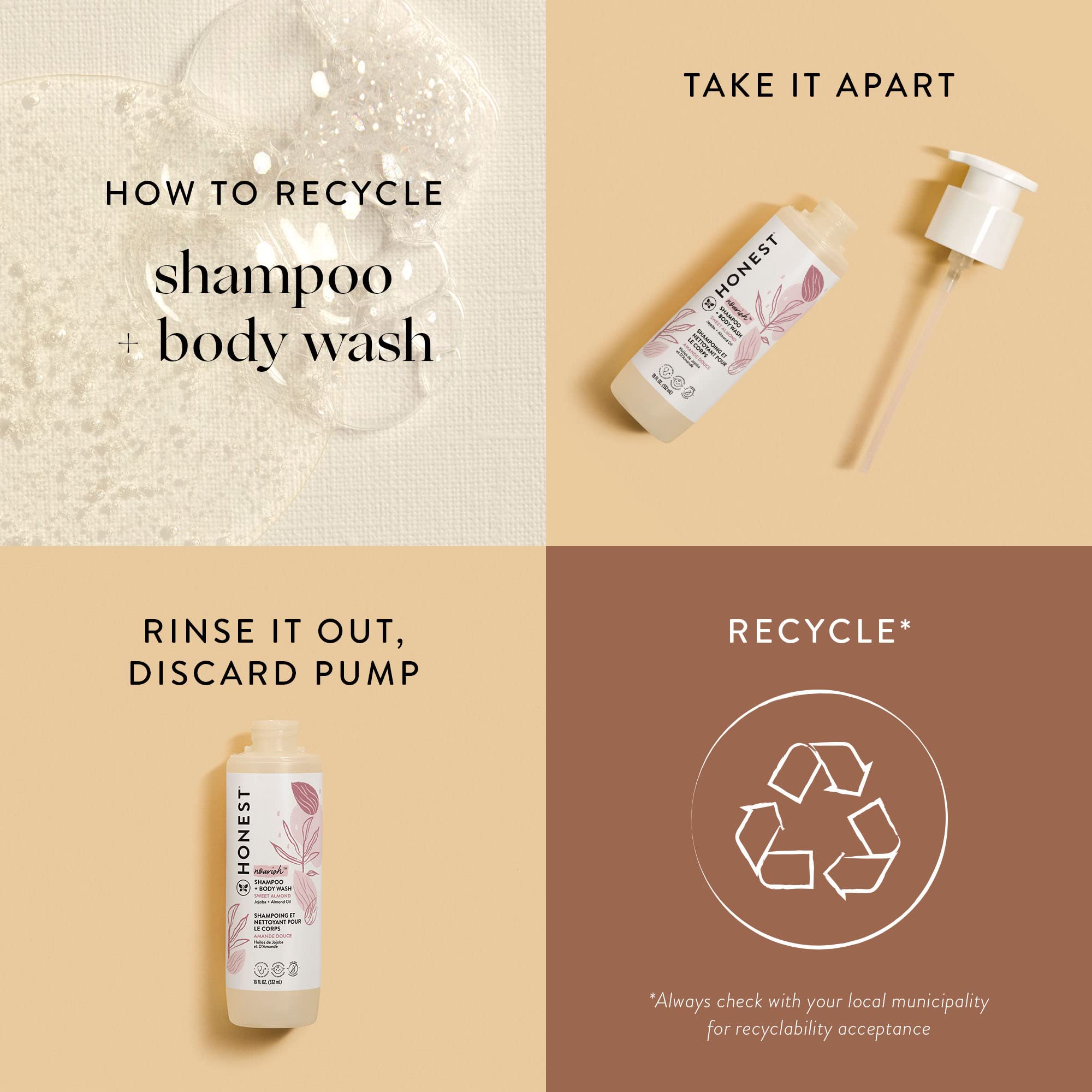 The Honest Company 2-in-1 Cleansing Shampoo Body Wash Gentle for Baby, Naturally Derived, Tear-free, Hypoallergenic, Lavender Calm, 18 fl oz Halalzen