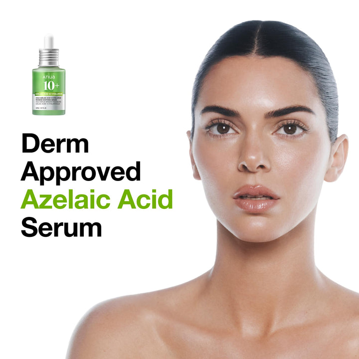 Anua Azelaic Acid 10 Hyaluron Redness Soothing Serum, Facial Serum for Blemish-Prone & Oily-Prone Skin, Lightweight & Hydrating Blemish Care, Hyaluronic Acid, Korean Skincare, 30ml