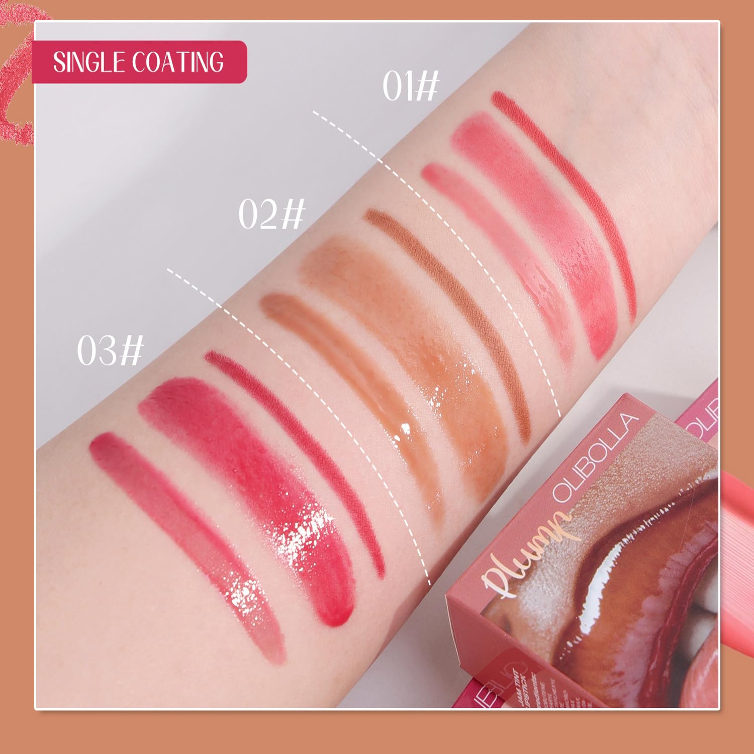 3PCS Matte Liquid Lipstick Lip Gloss & Liner Set - All-IN-One Lip Kit, Velvety Nude Color, Waterproof Make Up Set (# 03) Halalzen