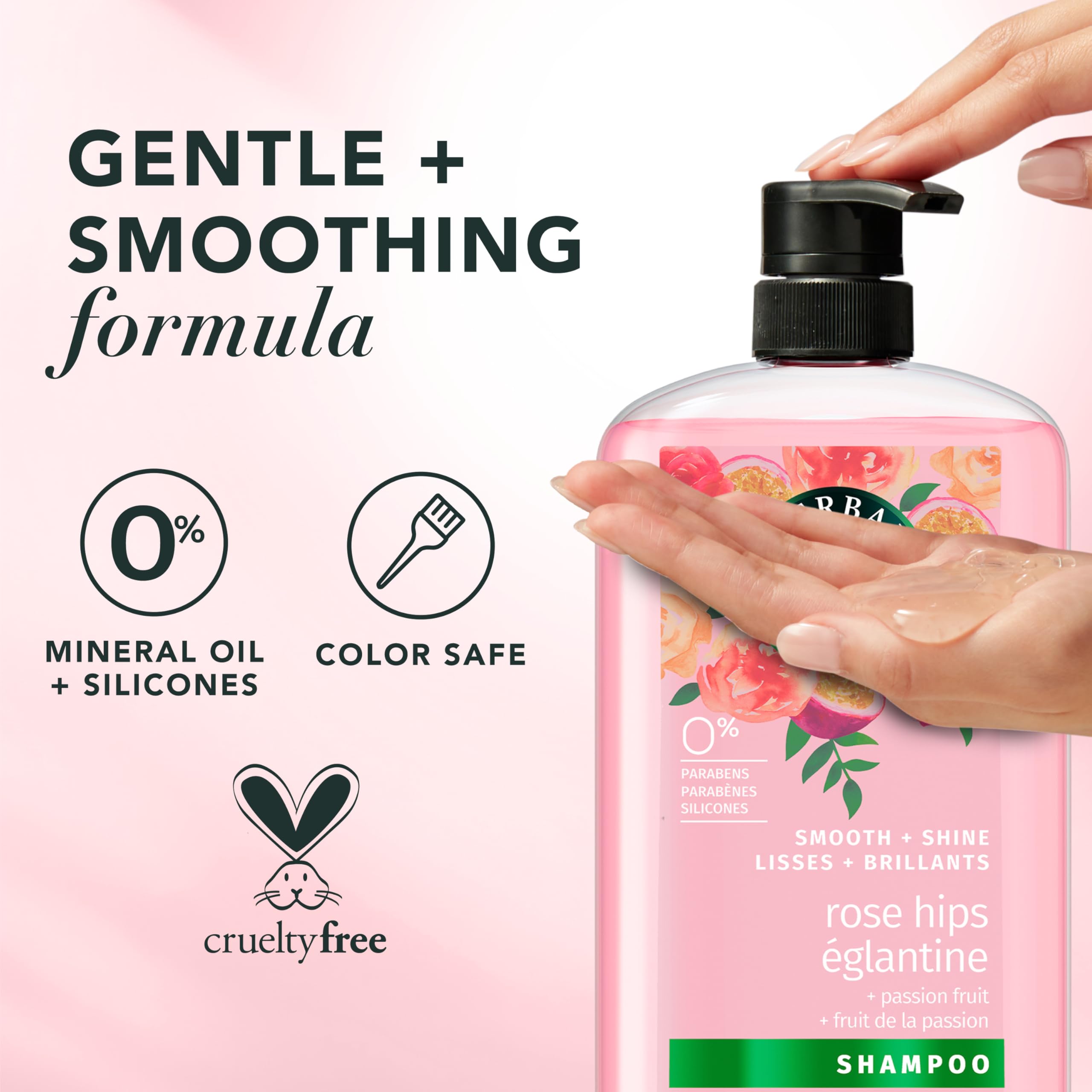 Herbal Essences Shampoo & Conditioner Set, Rose Hips - Smooth Collection, Paraben-Free, Color-Safe, Shiny Hair with Jojoba & Vitamin E, 29.2 Fl Oz Each, 2-Pack Halalzen