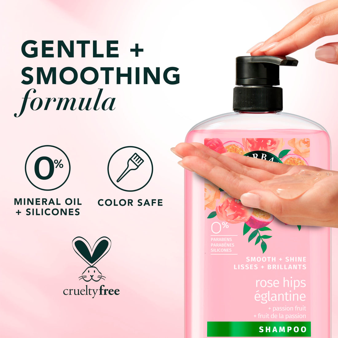 Herbal Essences Shampoo & Conditioner Set, Rose Hips - Smooth Collection, Paraben-Free, Color-Safe, Shiny Hair with Jojoba & Vitamin E, 29.2 Fl Oz Each, 2-Pack Halalzen