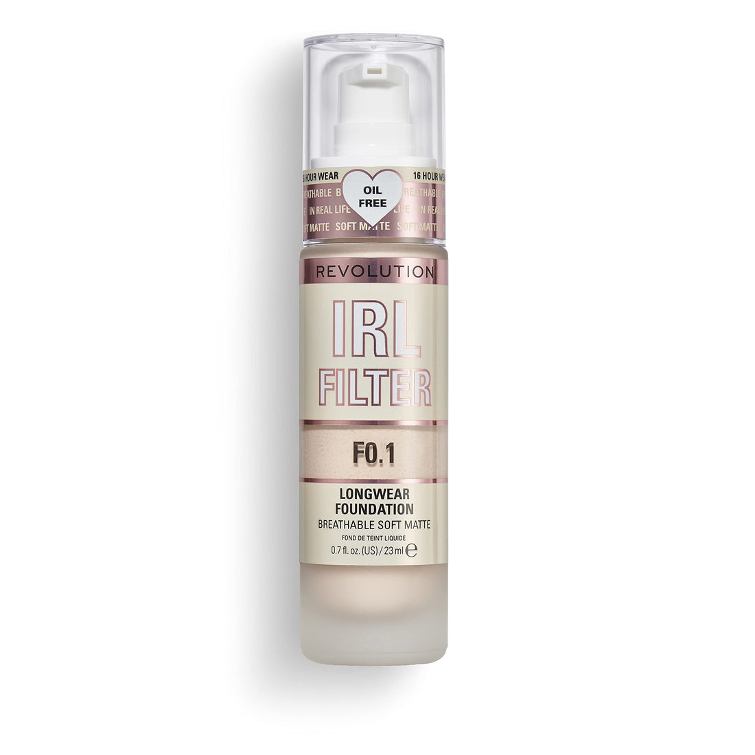 Makeup Revolution IRL Filter, Longwear Foundation, Medium to Full Coverage, Matte Finish, 16 Hour Wear, F5, Fair To Light Skin Tones, 23ml Halalzen