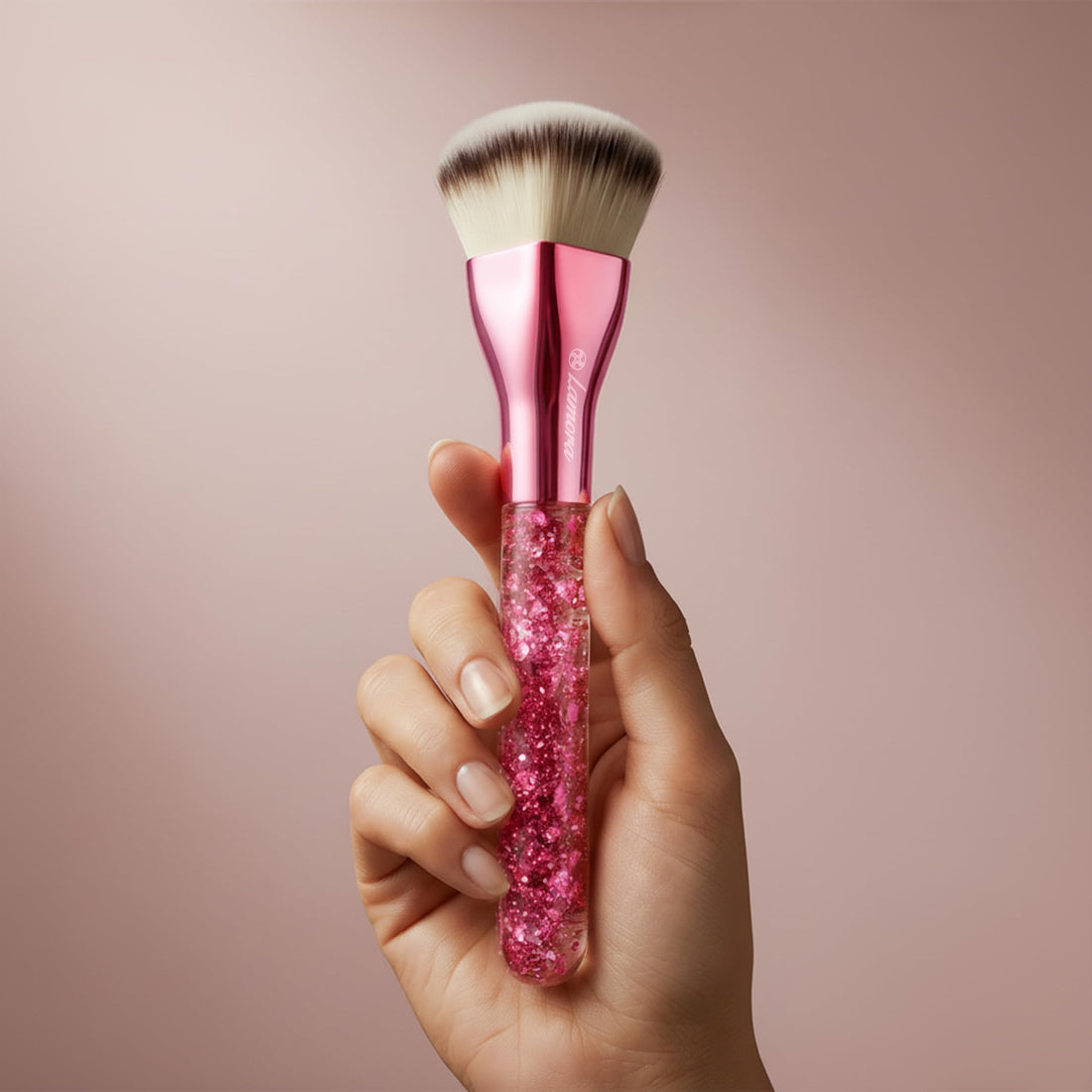 LAMORA Concealer Makeup Brush Under Eye - Angled Flat Top Kabuki Nose Contour Brush - Ideal for Concealing Blending Setting Buffing with Powder Liquid Cream Cosmetic - Small Makeup Foundation Brush Halalzen