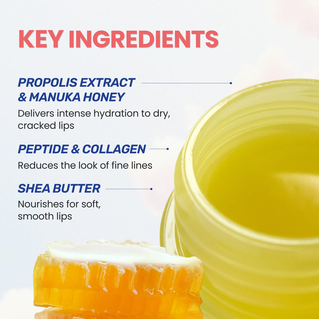 CNP Honey Lip Butter - Propolis Lipcerin™ 01 Original, Hydrating Overnight Manuka Lip Balm & Mask, 12hr Long-Lasting Moisture, Stocking Stuffers, Gifts for Women, 0.5 fl.oz. Halalzen