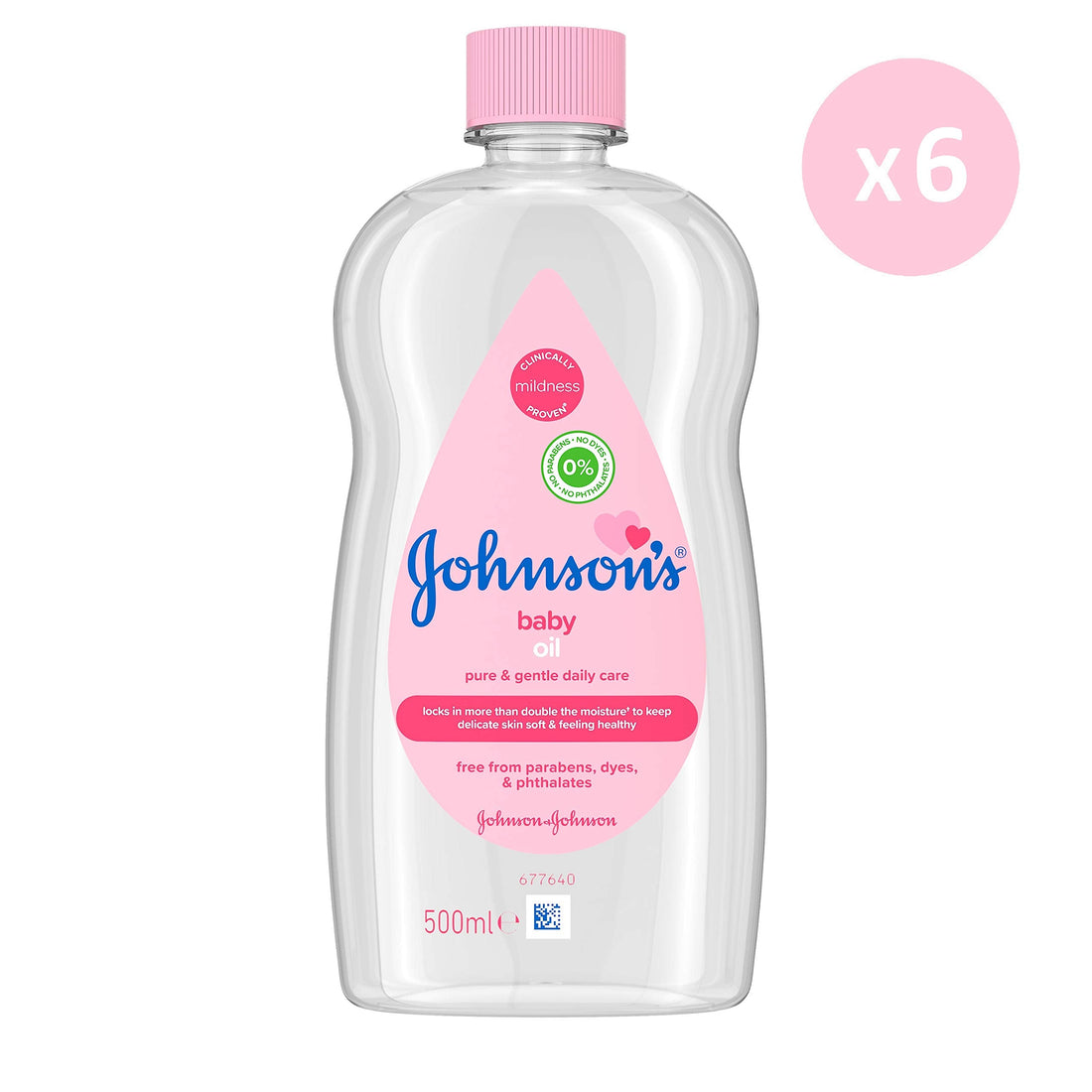 Johnson's Baby Baby Oil, Pink, 500 ml (Pack of 2) Halalzen