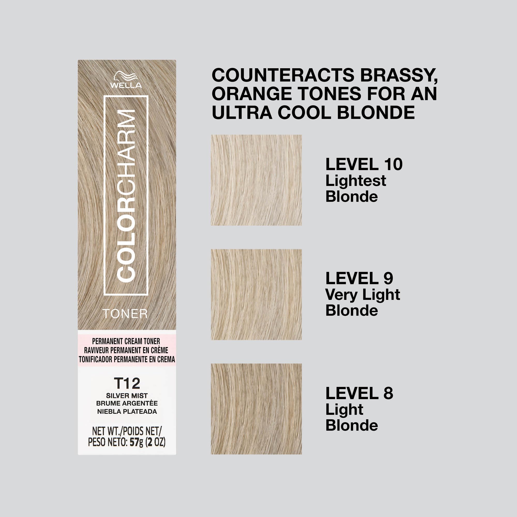 COLORCHARM Permanent Crème Hair Toner | Free of Animal-Derived Ingredients, Parabens Free & Gluten Free | 2 oz