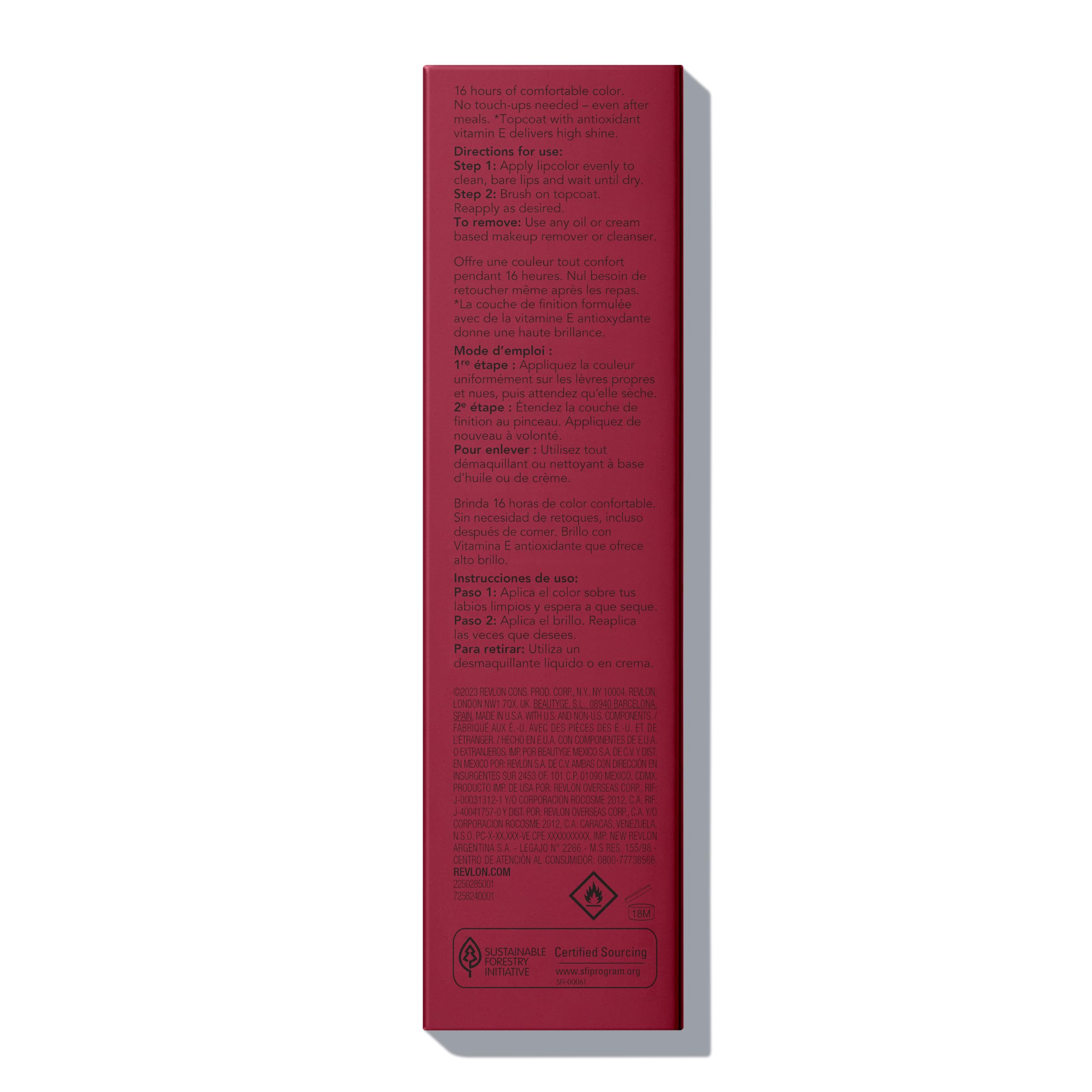 Revlon Liquid Lipstick with Clear Lip Gloss, ColorStay Overtime Lipcolor, Dual Ended with Vitamin E, 370 Everlasting Rum, 0.07 Fl Oz