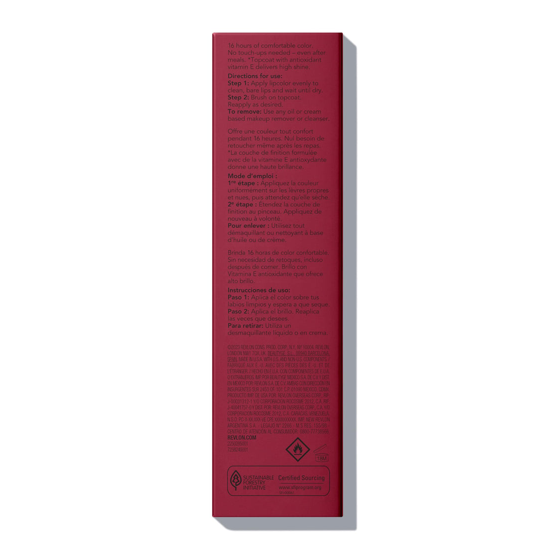 Revlon Liquid Lipstick with Clear Lip Gloss, ColorStay Overtime Lipcolor, Dual Ended with Vitamin E, 370 Everlasting Rum, 0.07 Fl Oz