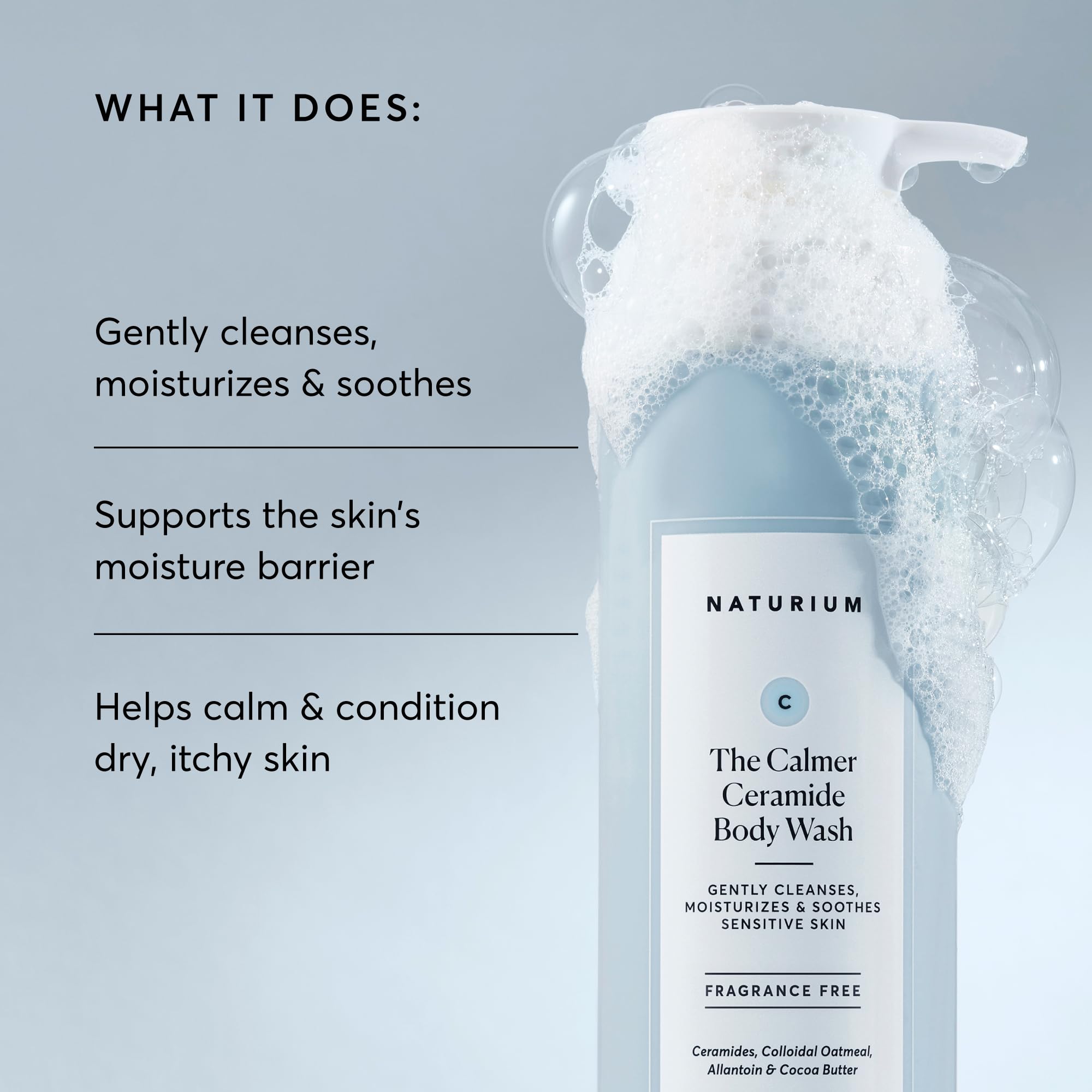 Naturium The Glow Getter Multi-Oil Hydrating Body Wash, Gentle Cleanser, 16.9 oz