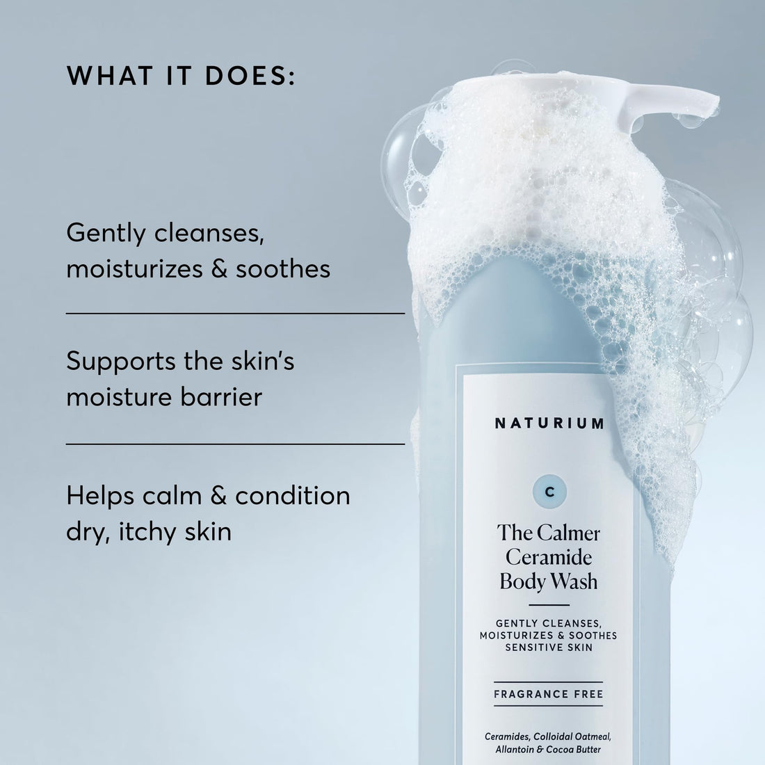 Naturium The Glow Getter Multi-Oil Hydrating Body Wash, Gentle Cleanser, 16.9 oz