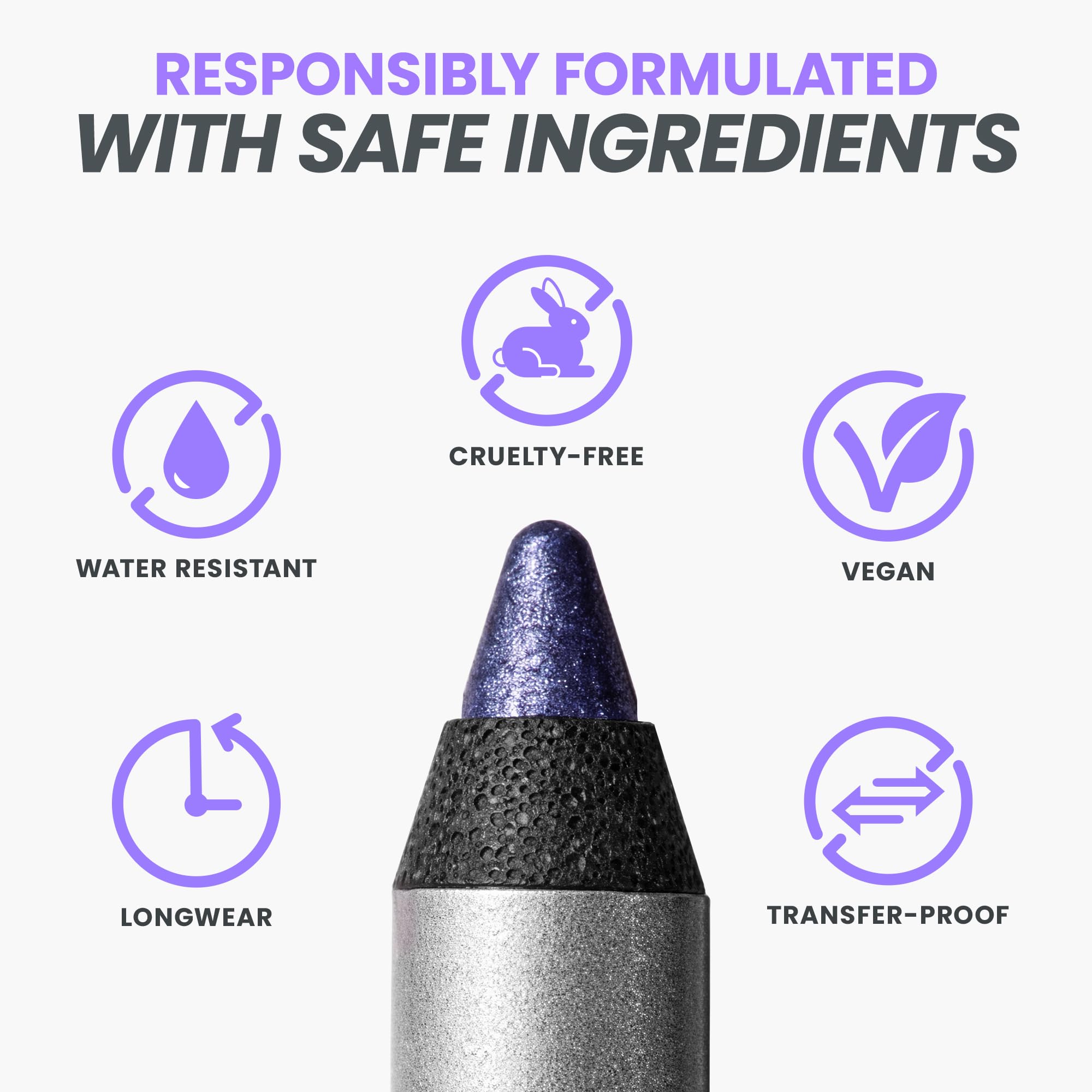 Wonderskin Eyeliner Pencil, 1440 Longwear Deep Black Eyeliner Pencil - Waterproof, Sharpenable & Smudge Proof (Liquorice)