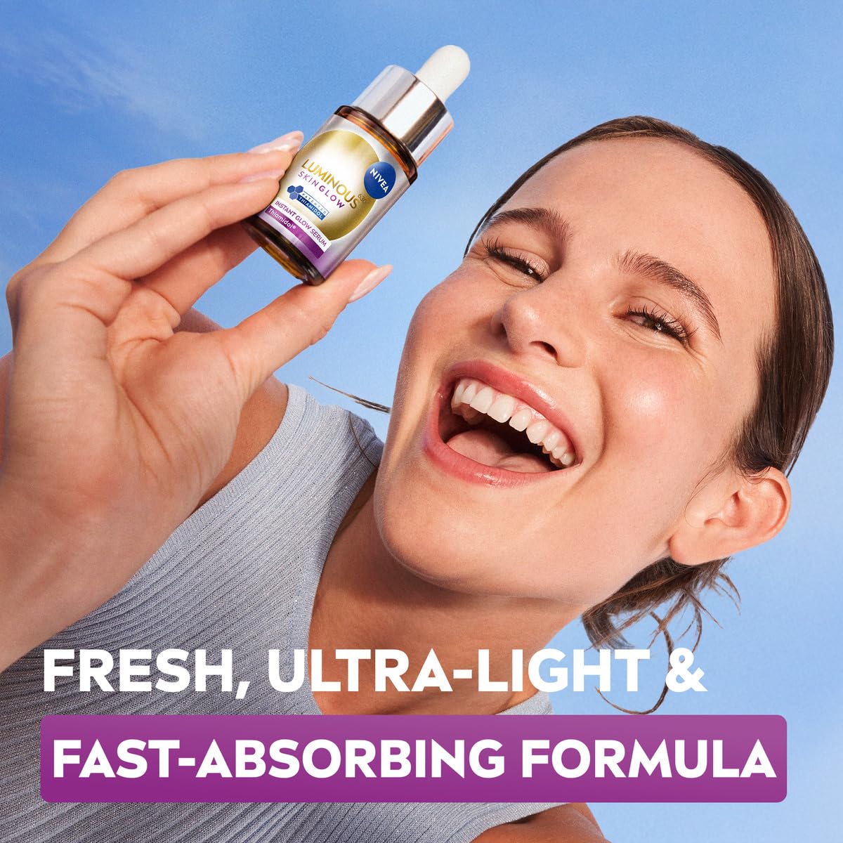 NIVEA Luminous 630 Even Glow Serum with Thiamidol 30ml, Serum for Face with Niacinamide and Aloe Vera, Refines Pores and Hydrates for Clear, Glowing Skin