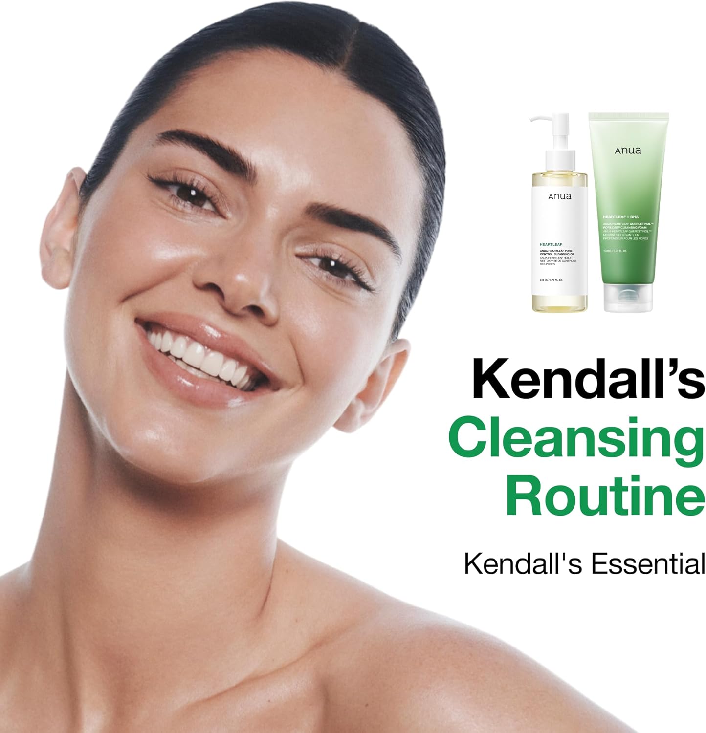 Anua Heartleaf Quercetinol Pore Deep Cleansing Foam, Facial Cleanser, for Double Cleansing, BHA, Hyaluronic Acid, Glycerin, Face Wash, Blackhead Remover, Korean Skincare, 5.07 fl.oz