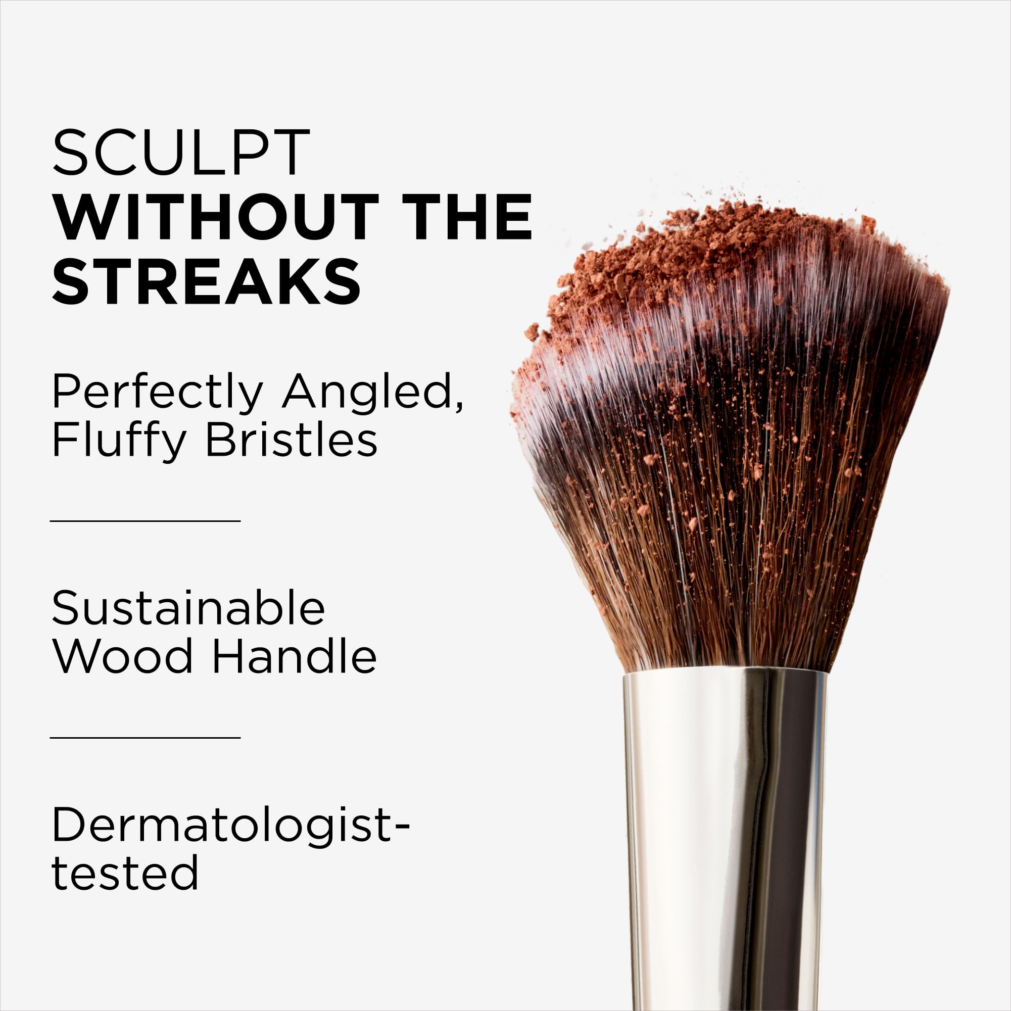 Haleys Beauty Kabuki Foundation Brush For Applying Powder, Foundation, Bronzer, Blush, and Mineral Make up, Soft Bristles, Seamless Blending, Makeup Brushes Essential, Vegan & Cruelty Free