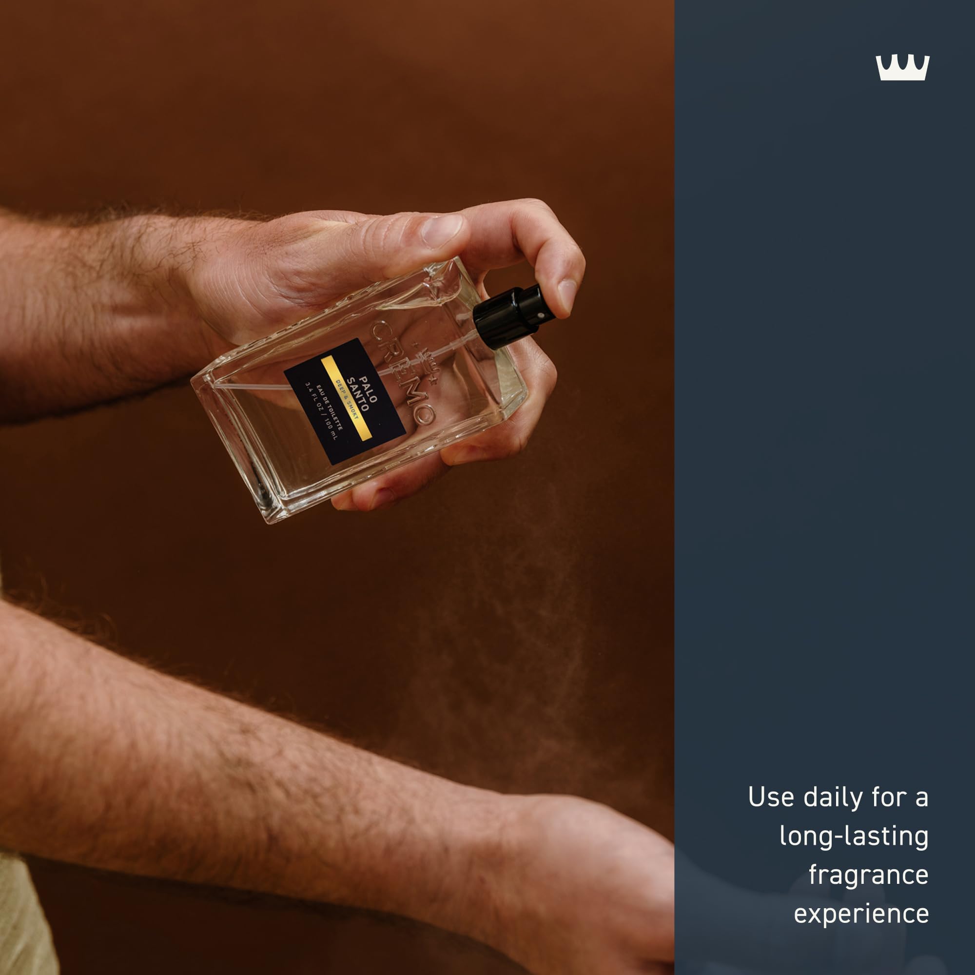 Cremo Cologne Homme - Eau de Cologne en Spray Épices et Vanille Noire pour Homme, Une Explosion d'Épices Vibrantes, de Bois Foncés et de Vanille Noire, Parfums Homme Signature Multi-Couches, 100 ml