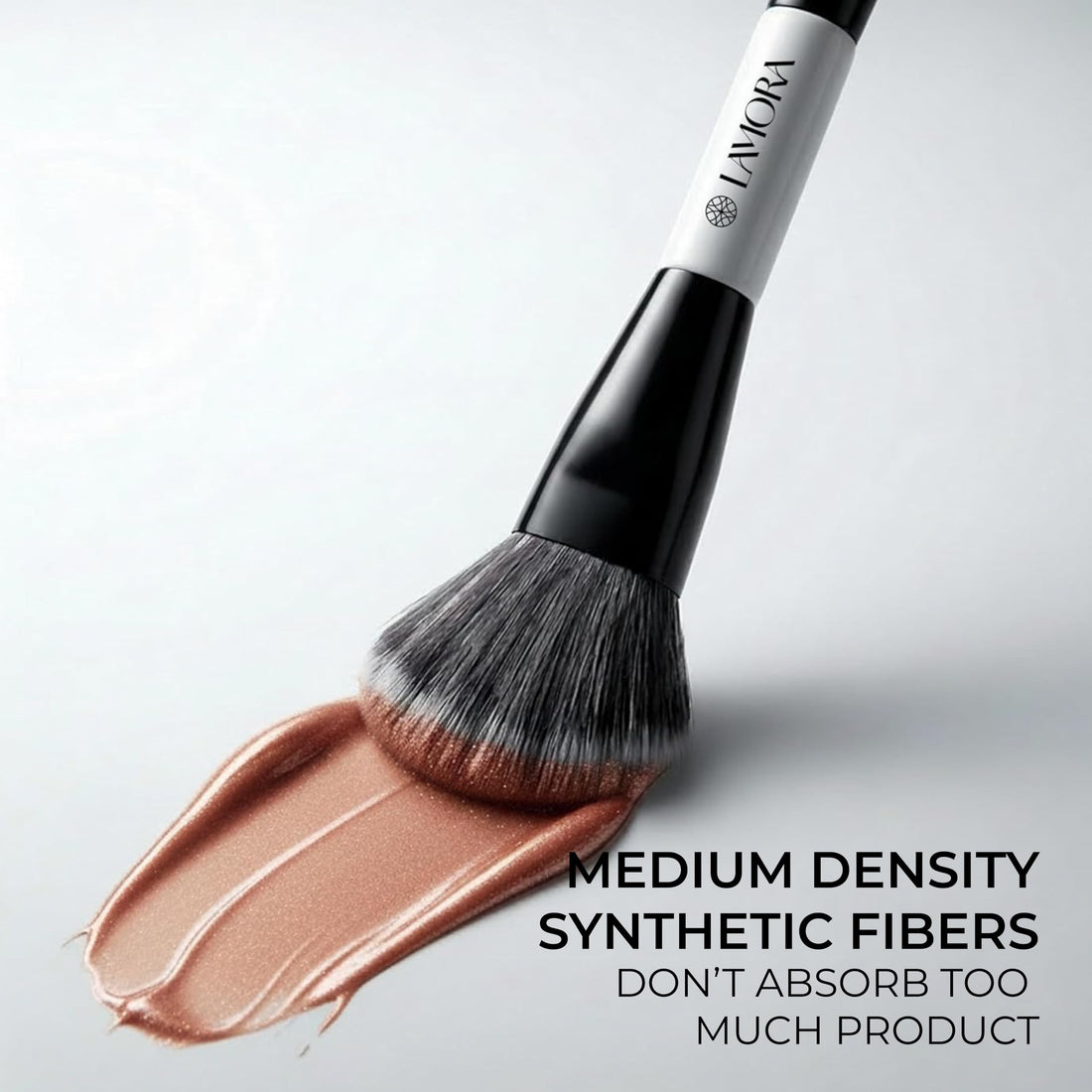 LAMORA Concealer Makeup Brush Under Eye - Angled Flat Top Kabuki Nose Contour Brush - Ideal for Concealing Blending Setting Buffing with Powder Liquid Cream Cosmetic - Small Makeup Foundation Brush Halalzen