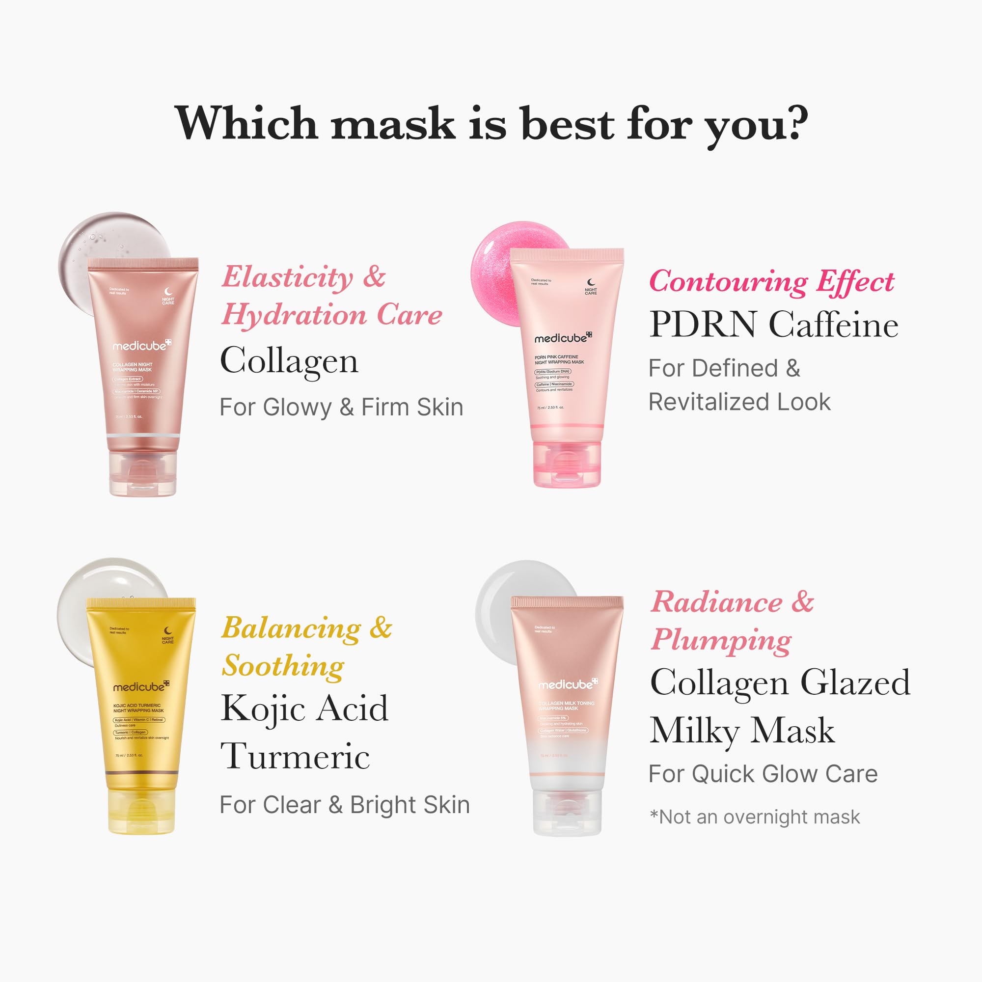 medicube Wrapping Mask Collagen Overnight Peel Off Facial Mask | Elasticity & Hydration Care, Reduces Sagging & Dullness | Hydrolyzed Collagen For Glowing Skin | Korean Skin Care, 2.53 fl.oz Halalzen