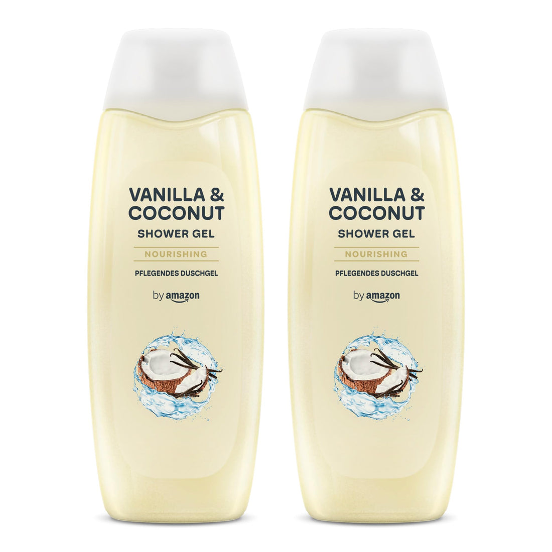 by Amazon Vanilla & Coconut Shower Gel, 2 x 500ml