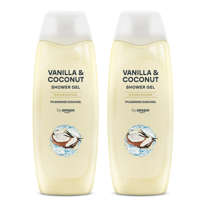 by Amazon Vanilla & Coconut Shower Gel, 2 x 500ml Halalzen
