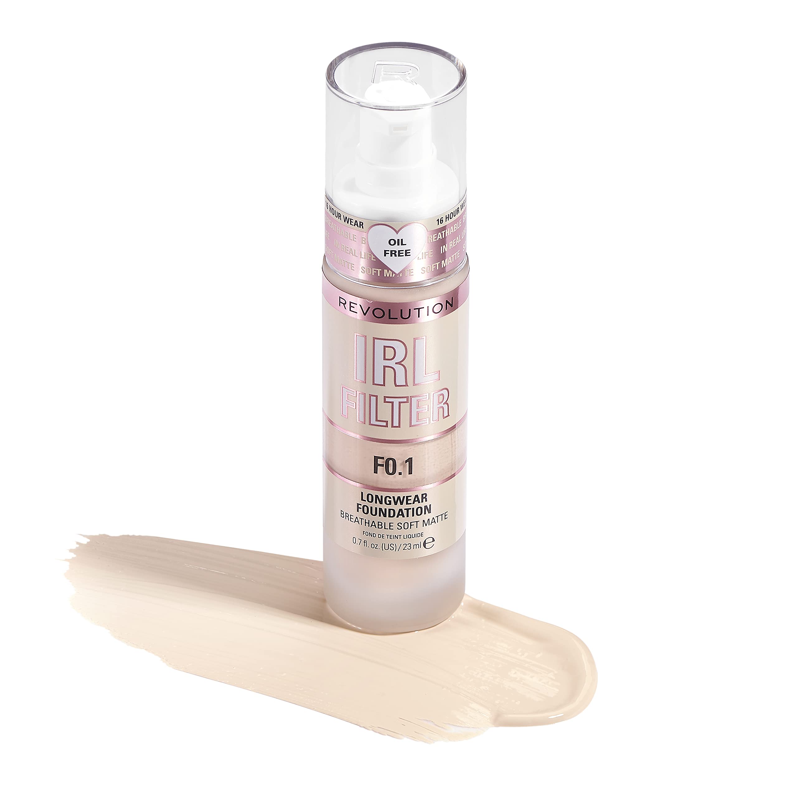 Makeup Revolution IRL Filter, Longwear Foundation, Medium to Full Coverage, Matte Finish, 16 Hour Wear, F5, Fair To Light Skin Tones, 23ml Halalzen