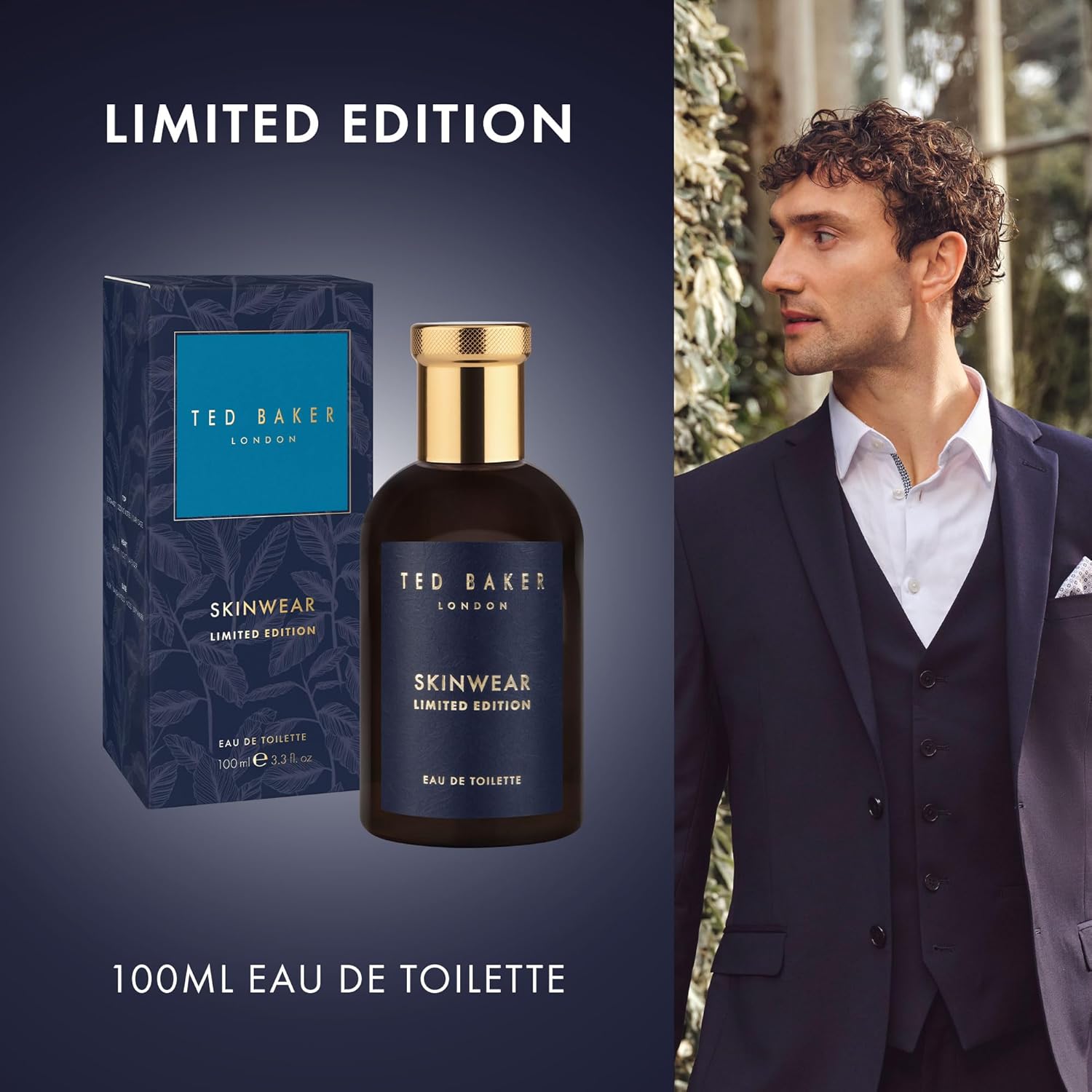 Ted Baker Skinwear Limited Edition Men’s Eau de Toilette Fresh Citrus Woody Cologne with Lime, Bergamot & Sandalwood Long Lasting Masculine Fragrance for Him100ml