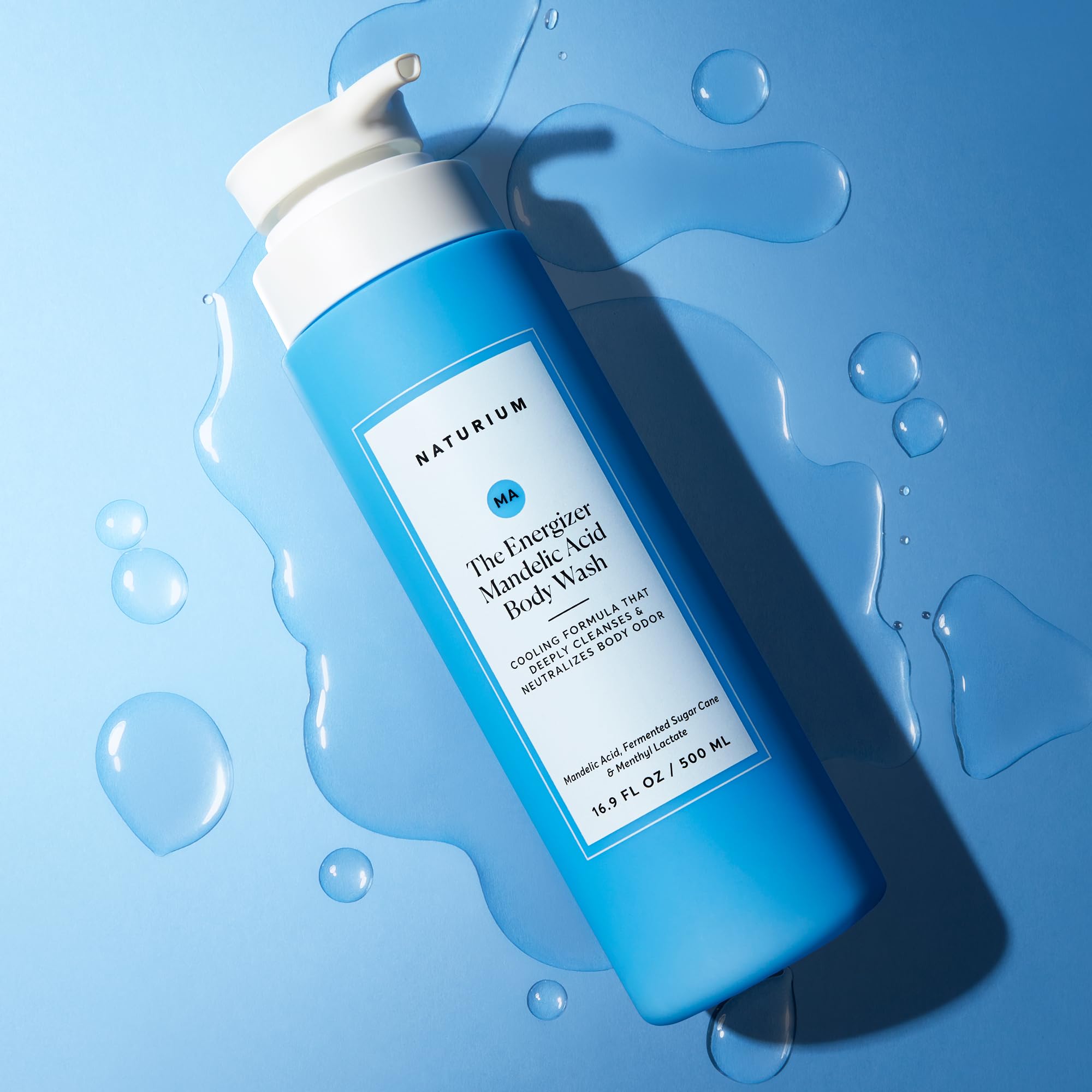 Naturium The Smoother Glycolic Acid Exfoliating Body Wash, Soft & Smoothing Cleanser | 16.9 FL OZ / 500 ML