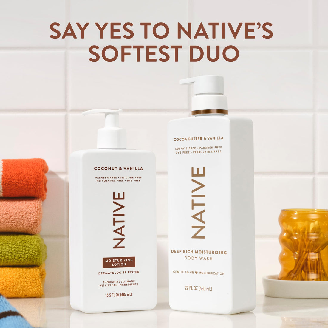 Native Body Lotion, Coconut & Vanilla, 48-Hour Hydration for Dry & Sensitive Skin, Made with Plant-Based Moisturizers like Shea Butter, Silicone & Paraben Free, 16.5 fl oz Halalzen