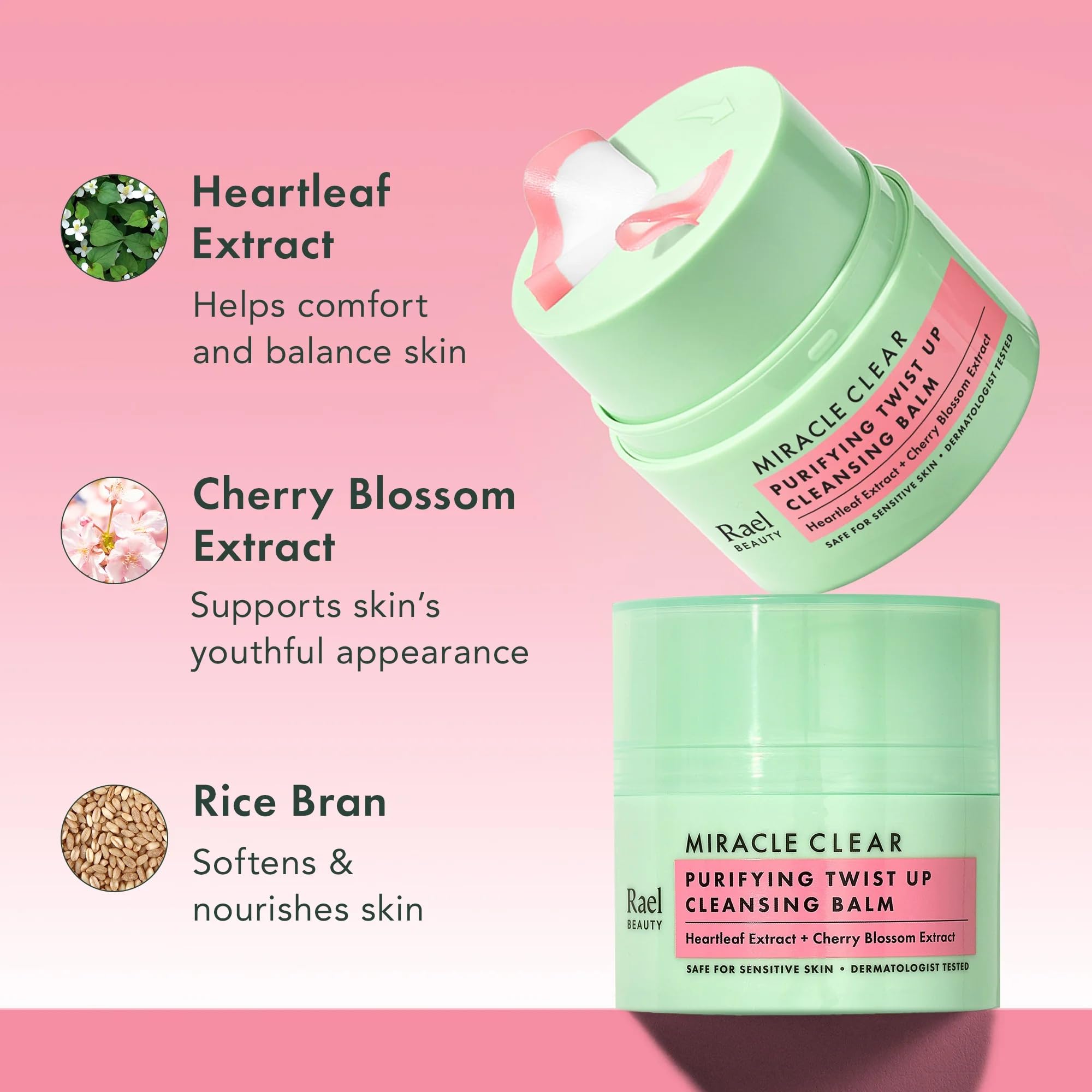 Rael Miracle Clear Facial Cleanser – Makeup Remover, Daily Face Wash, Gentle Deep Pore Cleansing Korean Skin Care for Oily & Combination Skin (Exfoliating Cleanser, 5.1 fl. oz)