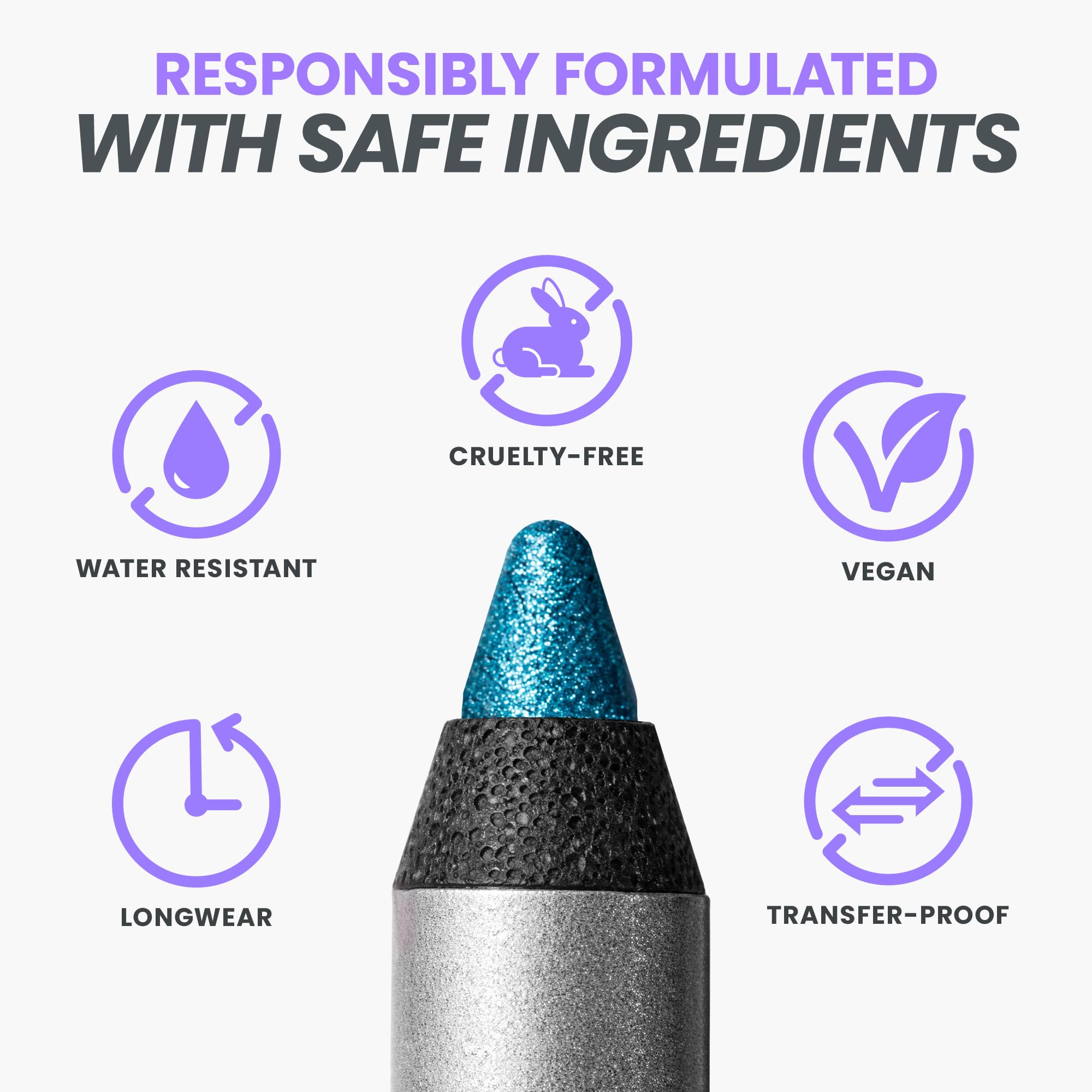 Wonderskin Eyeliner Pencil, 1440 Longwear Deep Black Eyeliner Pencil - Waterproof, Sharpenable & Smudge Proof (Liquorice)