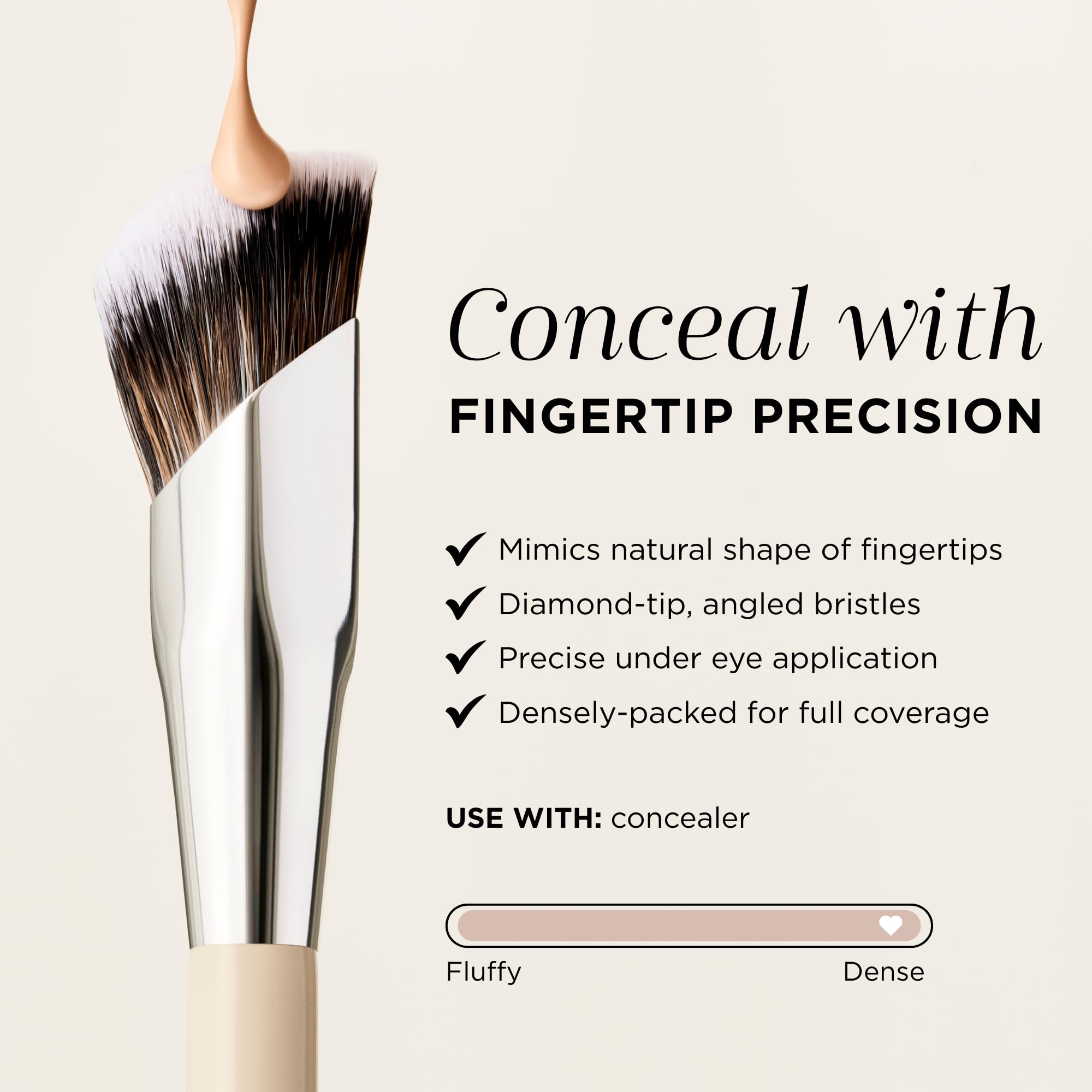 Haleys Beauty Kabuki Foundation Brush For Applying Powder, Foundation, Bronzer, Blush, and Mineral Make up, Soft Bristles, Seamless Blending, Makeup Brushes Essential, Vegan & Cruelty Free