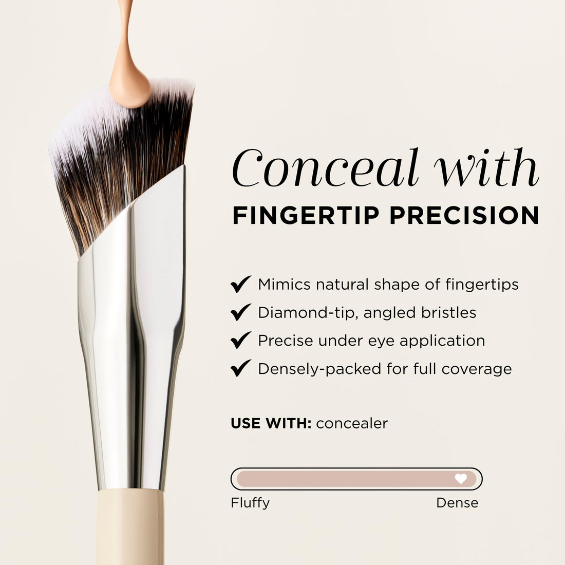 Haleys Beauty Kabuki Foundation Brush For Applying Powder, Foundation, Bronzer, Blush, and Mineral Make up, Soft Bristles, Seamless Blending, Makeup Brushes Essential, Vegan & Cruelty Free
