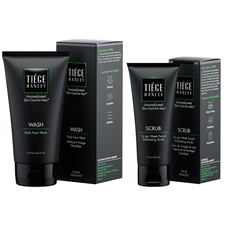 Tiege Hanley Daily Face Wash for Men, Gentle Fragrance-Free Cleanser with Jojoba Oil, Aloe, & Vitamin B3, Hydrating Foaming Formula for Deep Clean, Gentle on Sensitive Skin, Men’s Skin Care, 5.5 Fl Oz