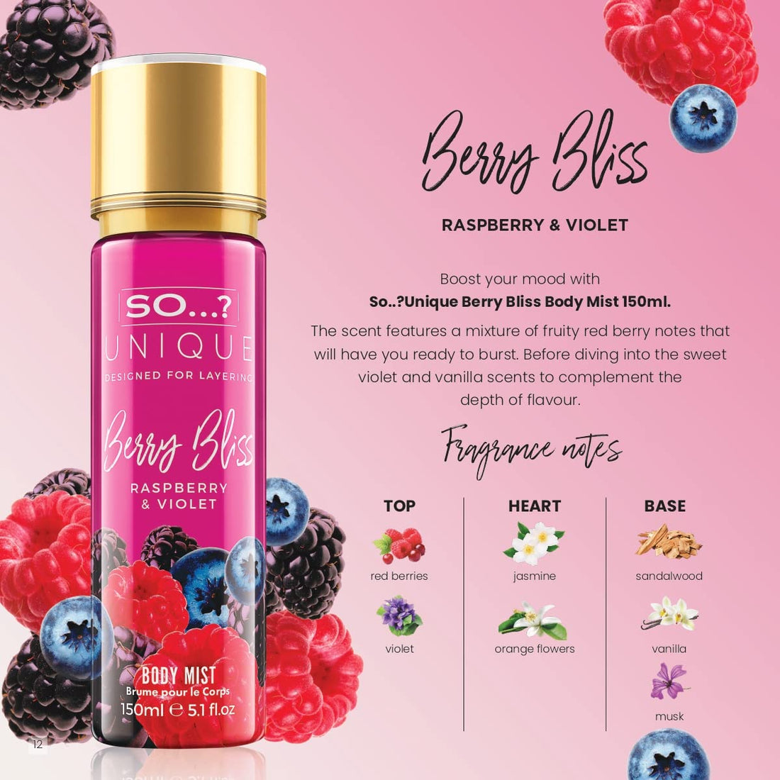 So…? Unique Womens White Blossom Body Mist Fragrance Spray 150ml Halalzen