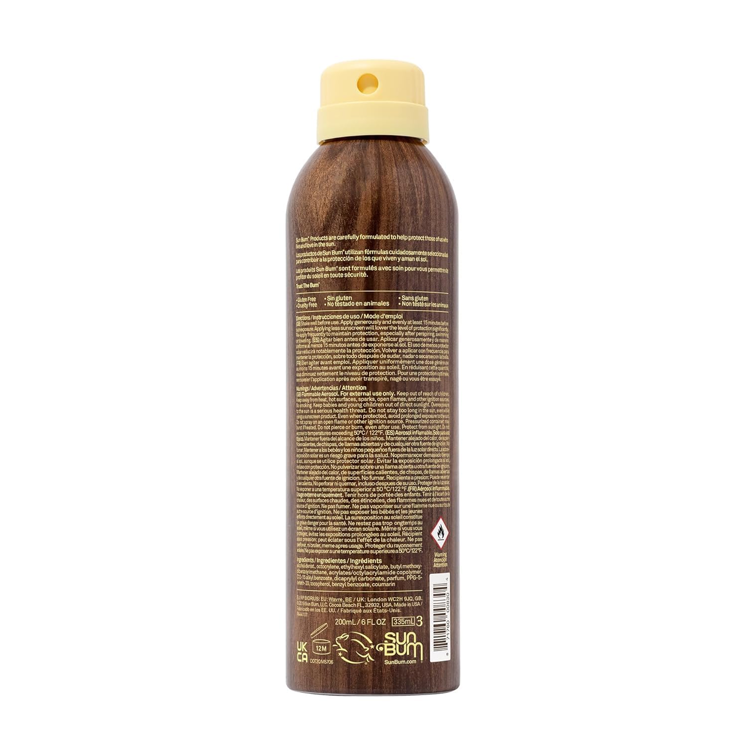 Sun Bum Original SPF 30 Sun Cream Spray, Moisturizing Sunscreen with Vitamin E, Vegan and Reef Friendly, Broad Spectrum UVA/UVB Protection, 200ml