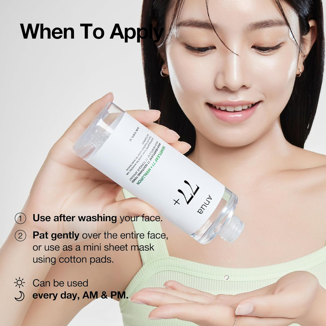 Anua Heartleaf 77 Soothing Toner, Moisturizing & Calming Facial Toner for Glass Skin, Hyaluronic Acid, Lightweight Hydration for Sensitive Skin, Redness Relief, Korean Skin Care, 8.45 fl.oz