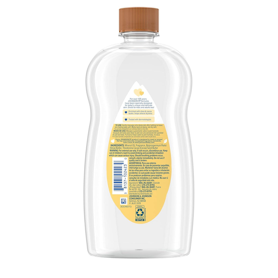 Johnson's Baby Oil With Shea & Cocoa Butter, 20 Fl. Oz Halalzen