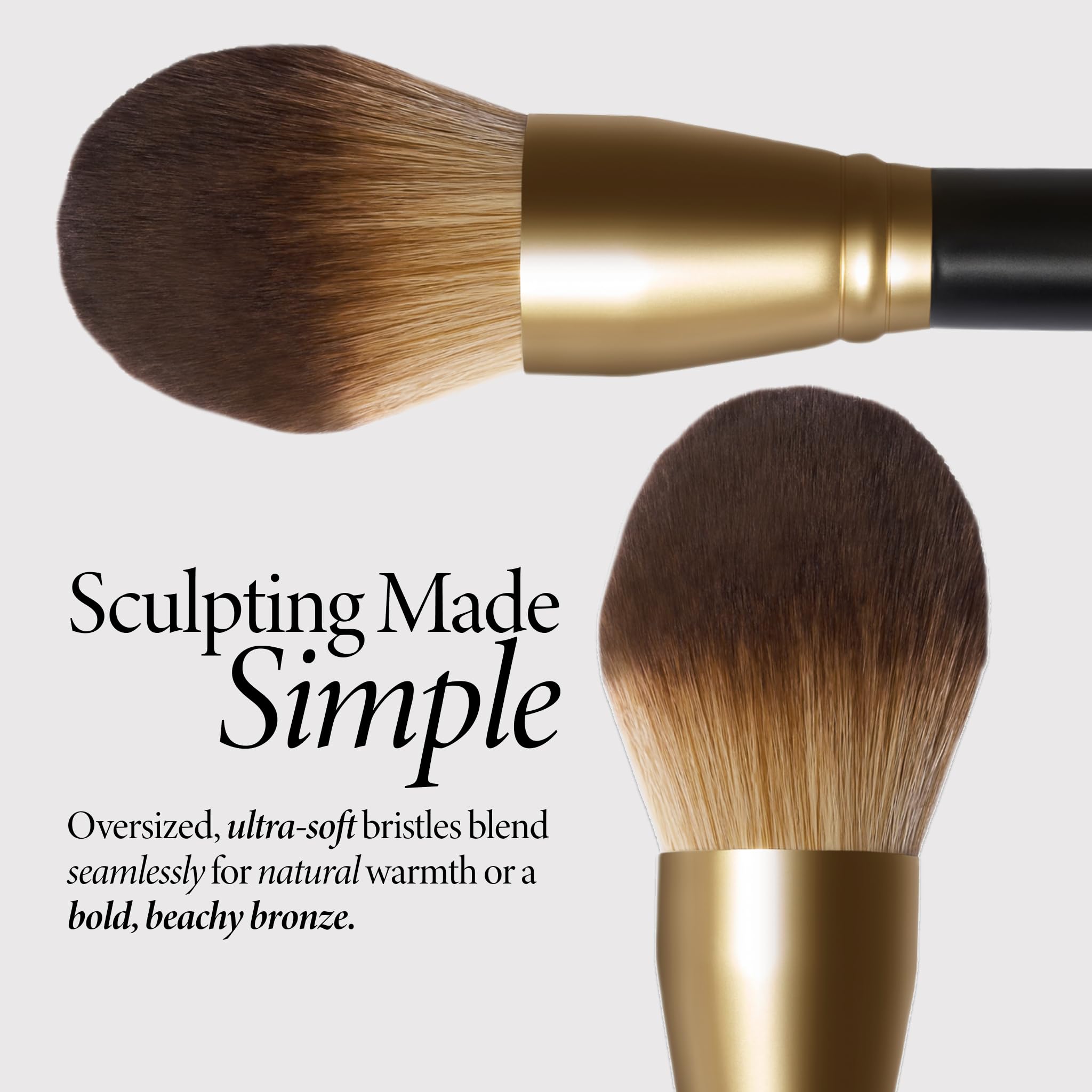 LAURA GELLER NEW YORK Retractable Black Kabuki Brush for Liquid, Cream and Powder Face Makeup With Aluminum Handle Halalzen