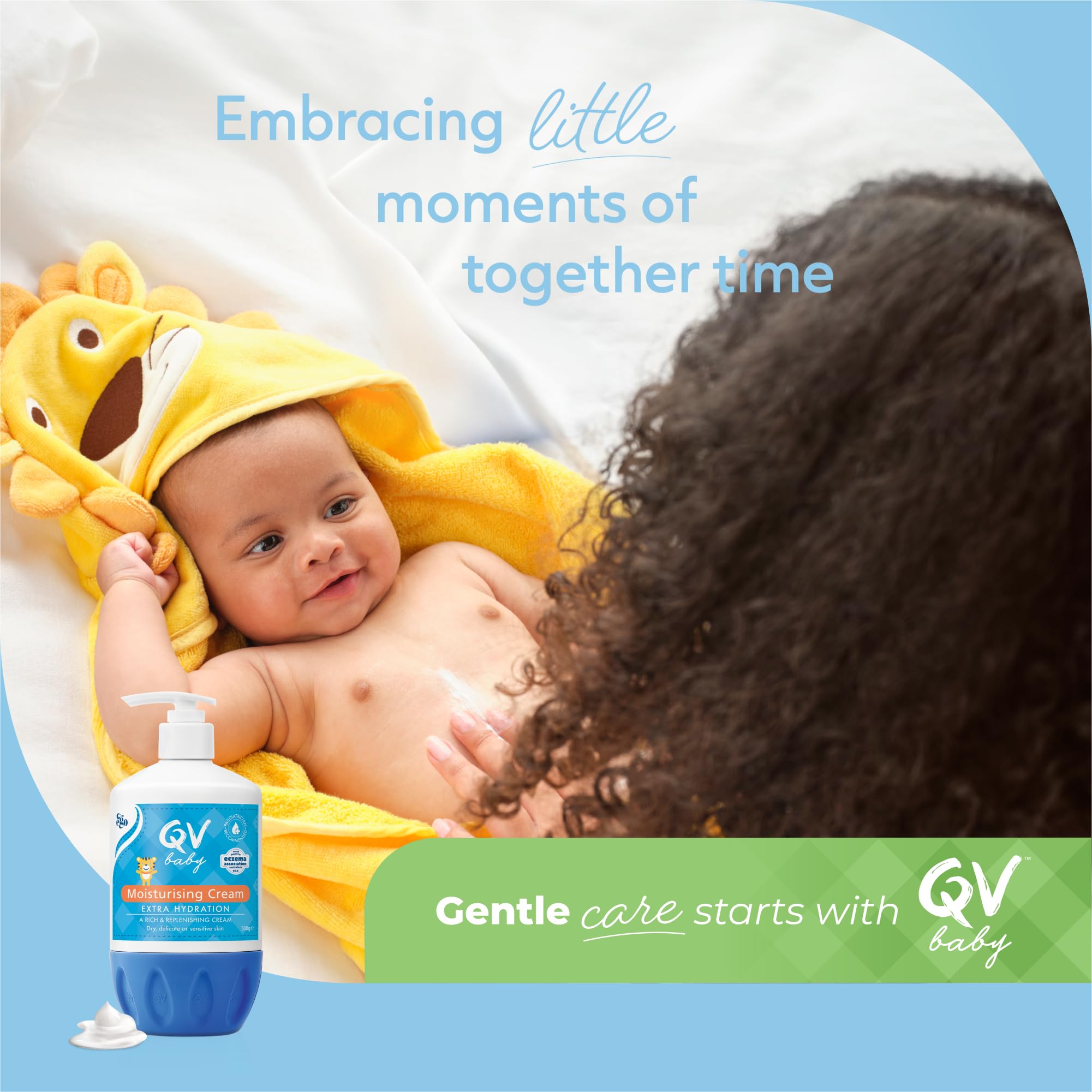QV Baby Moisturising Cream, 250g - Rich Moisturising Cream With Glycerin and Vitamin B3 For Babies and Newborn, Non-Greasy For Sensitive Skin, with 24-Hour Protection, Baby Moisturiser, pH-balanced Halalzen